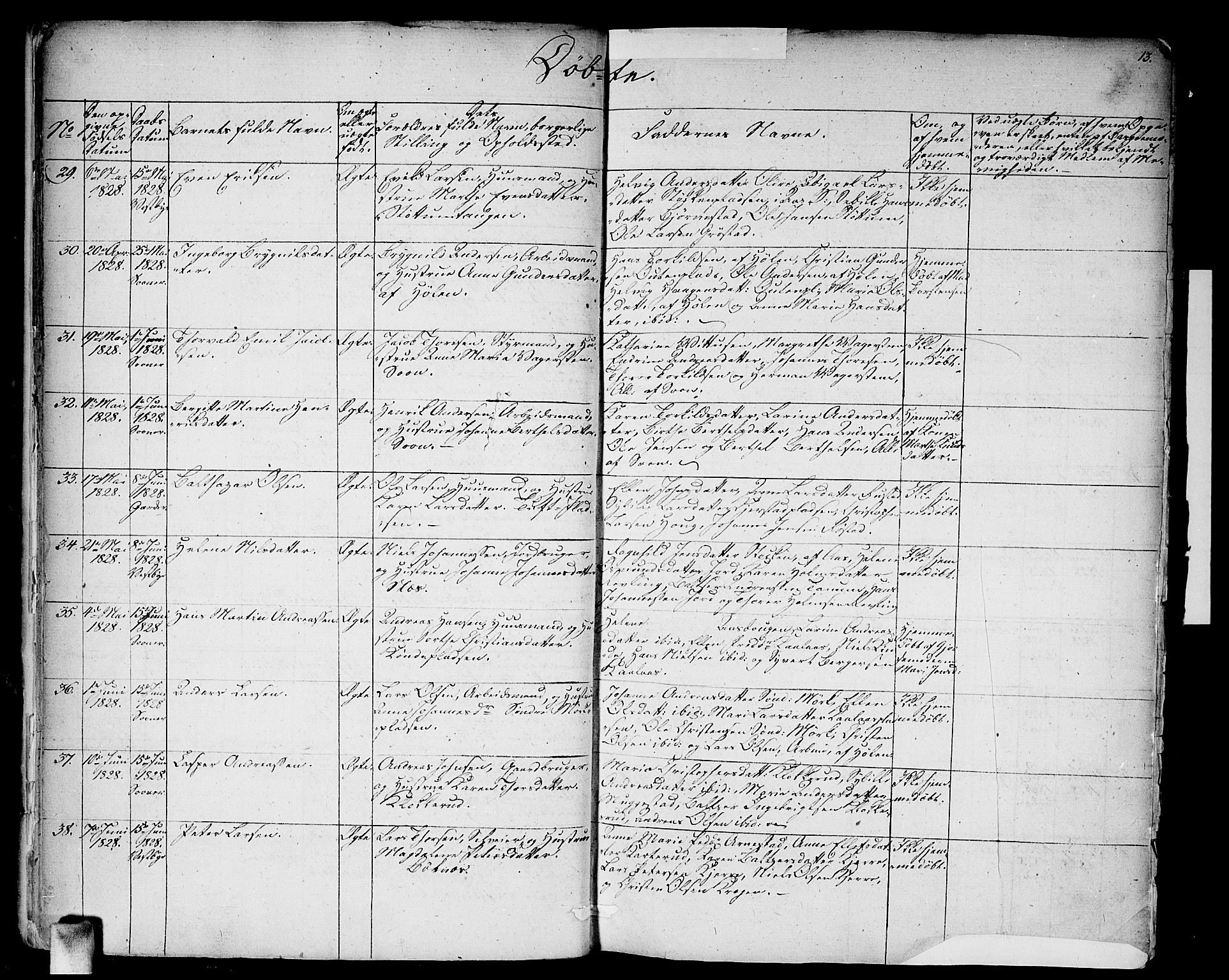 Vestby prestekontor Kirkebøker, AV/SAO-A-10893/F/Fa/L0006: Parish register (official) no. I 6, 1827-1849, p. 13