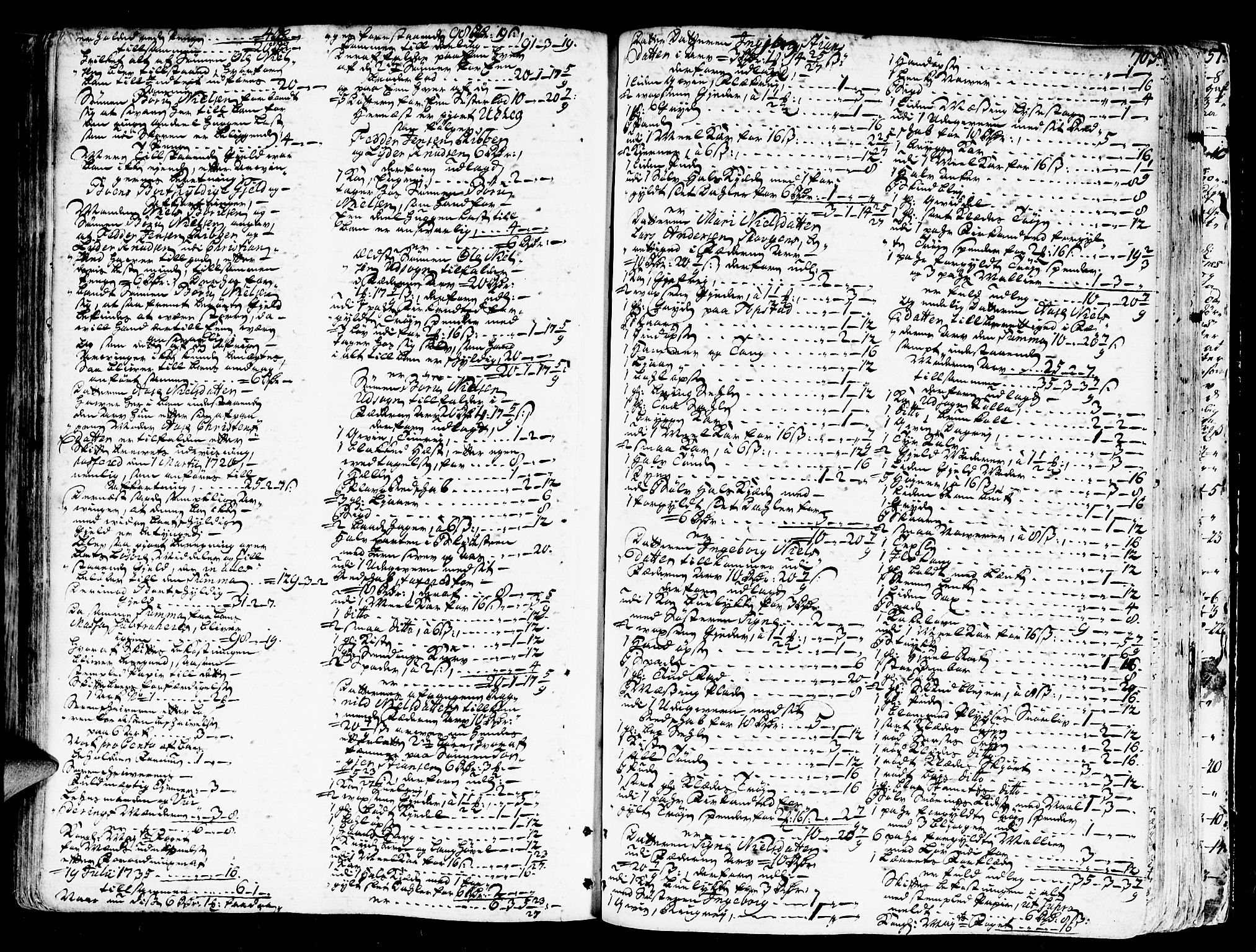 Mandal sorenskriveri, AV/SAK-1221-0005/001/H/Hc/L0017: Skifteprotokoll nr 7, 1730-1738, p. 702b-703a