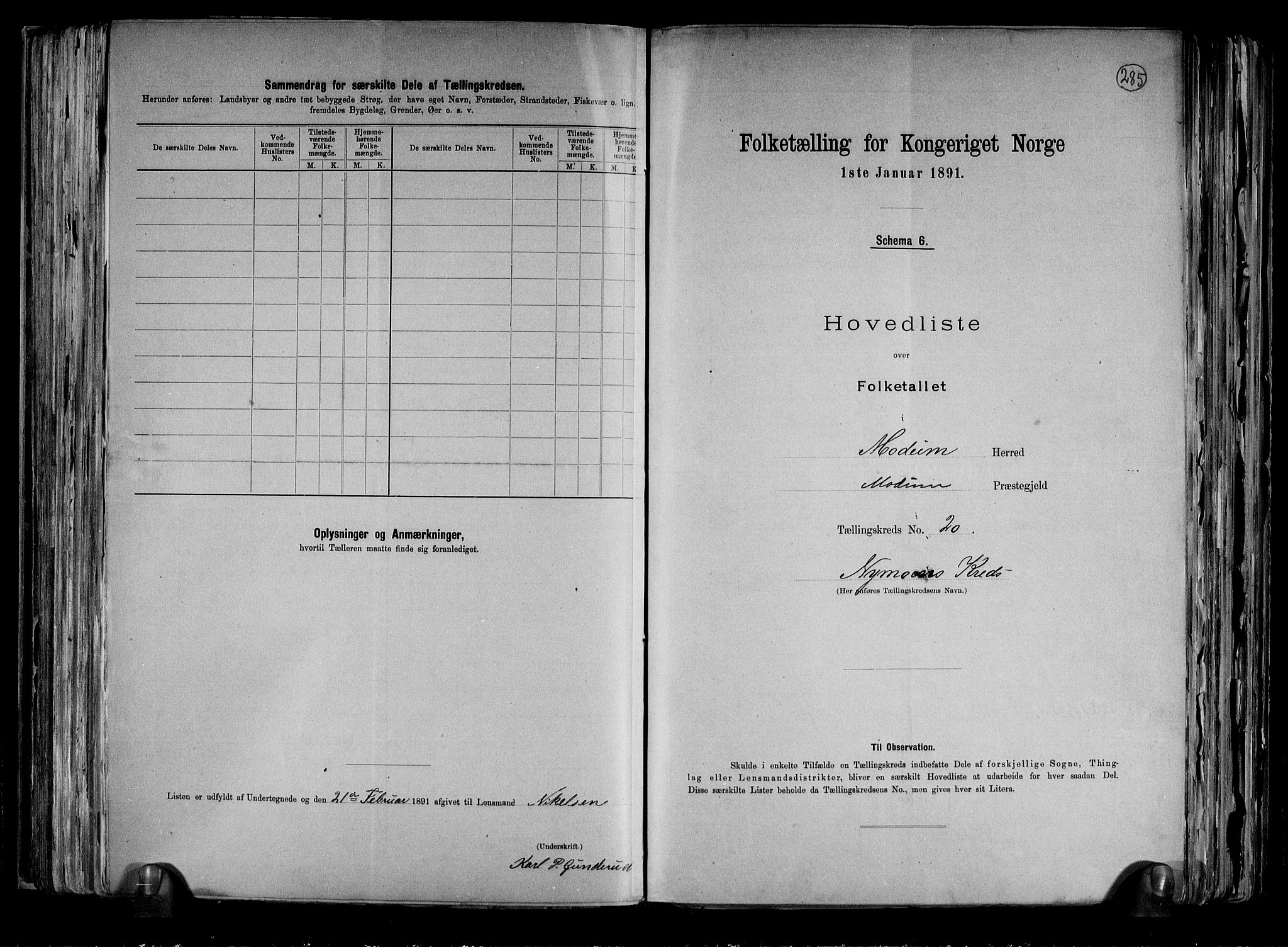 RA, 1891 census for 0623 Modum, 1891, p. 48