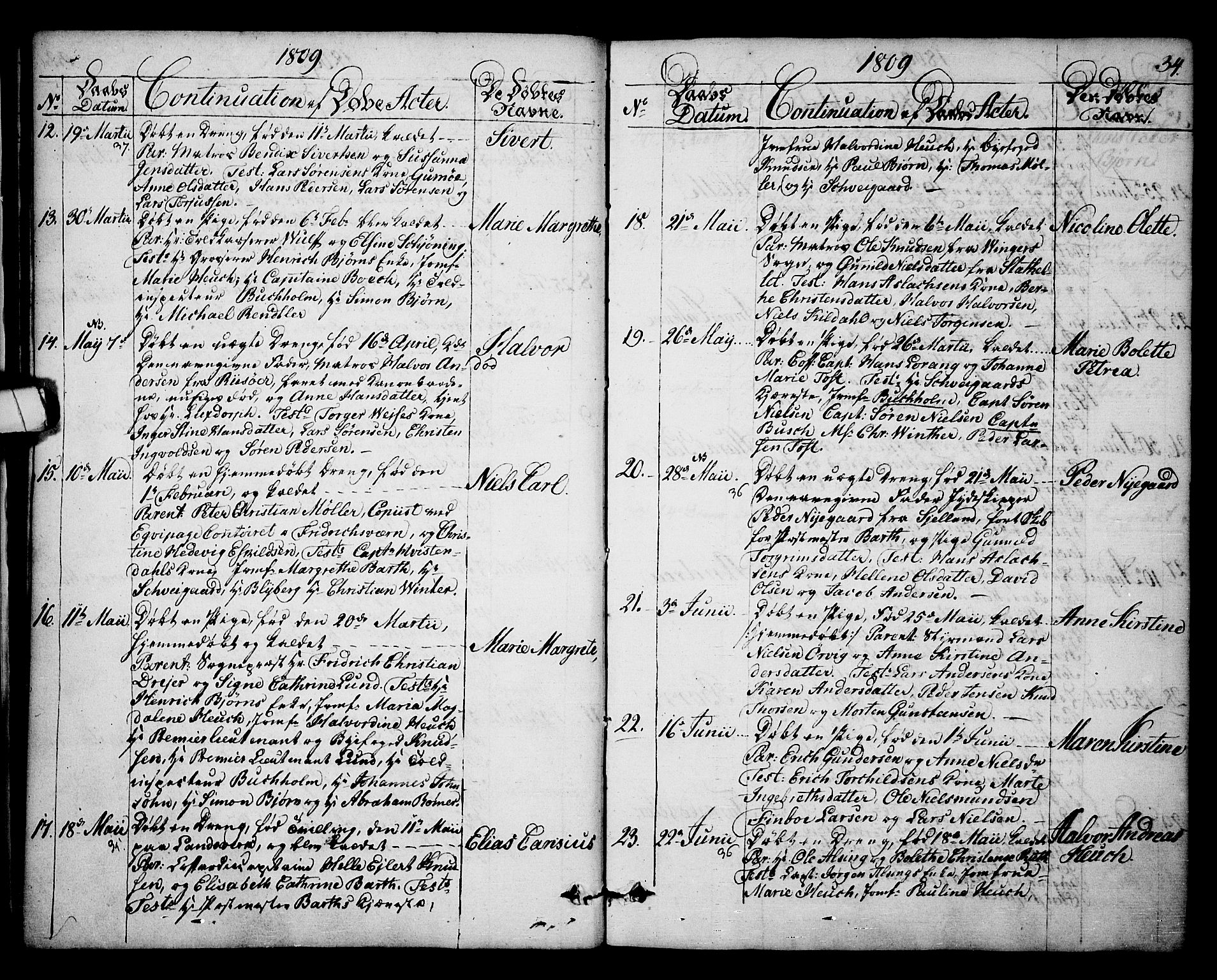 Kragerø kirkebøker, SAKO/A-278/F/Fa/L0003: Parish register (official) no. 3, 1802-1813, p. 34