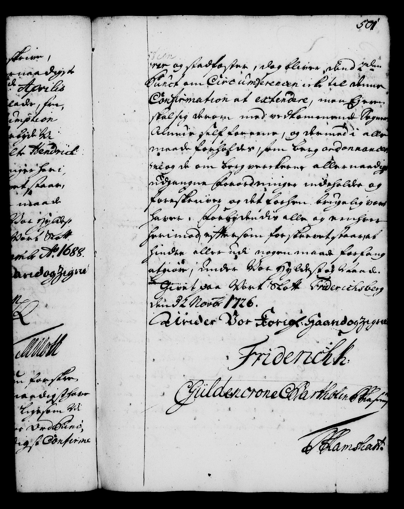 Rentekammeret, Kammerkanselliet, AV/RA-EA-3111/G/Gg/Gga/L0002: Norsk ekspedisjonsprotokoll med register (merket RK 53.2), 1723-1727, p. 501