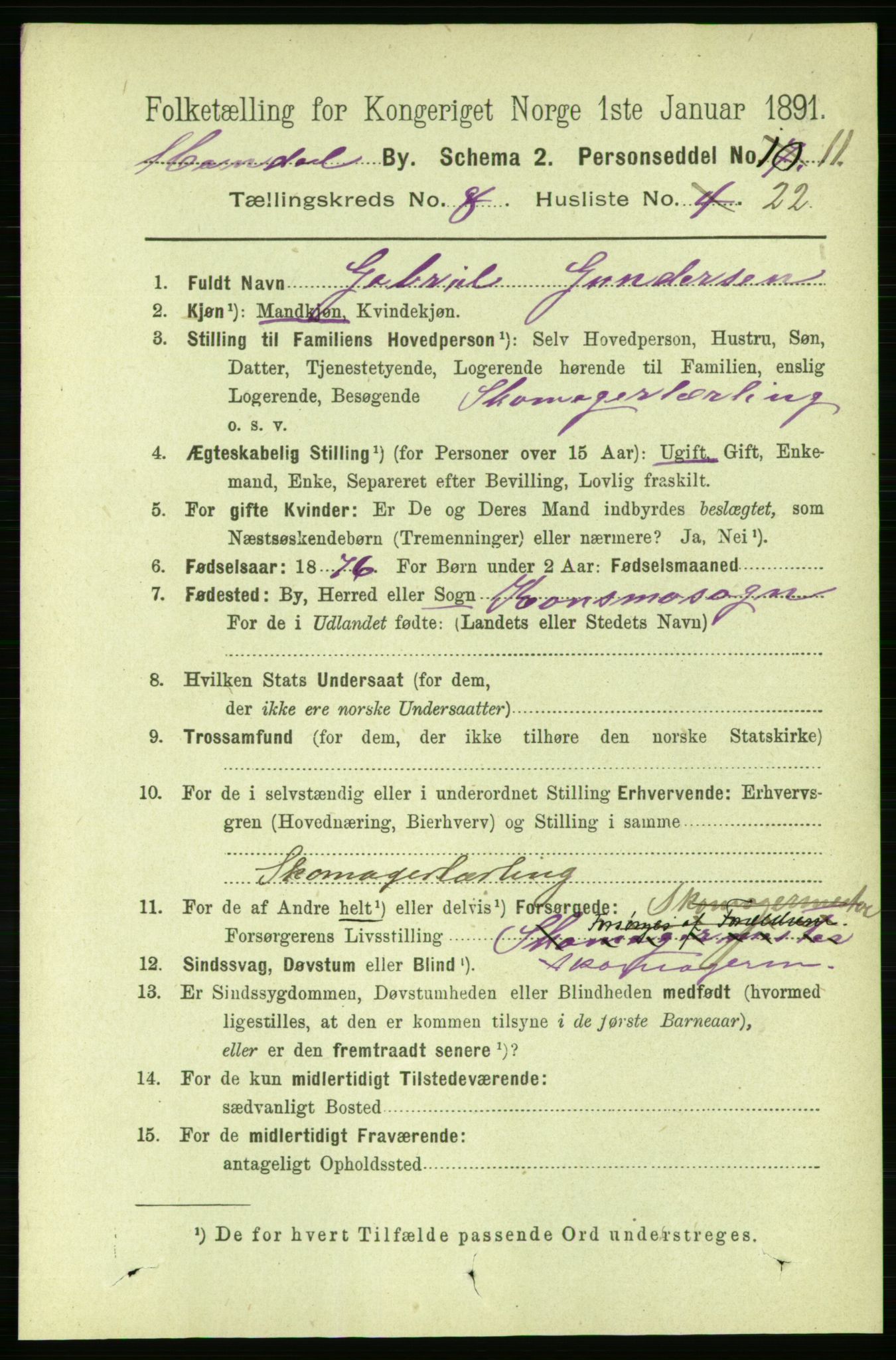 RA, 1891 census for 1002 Mandal, 1891, p. 2465