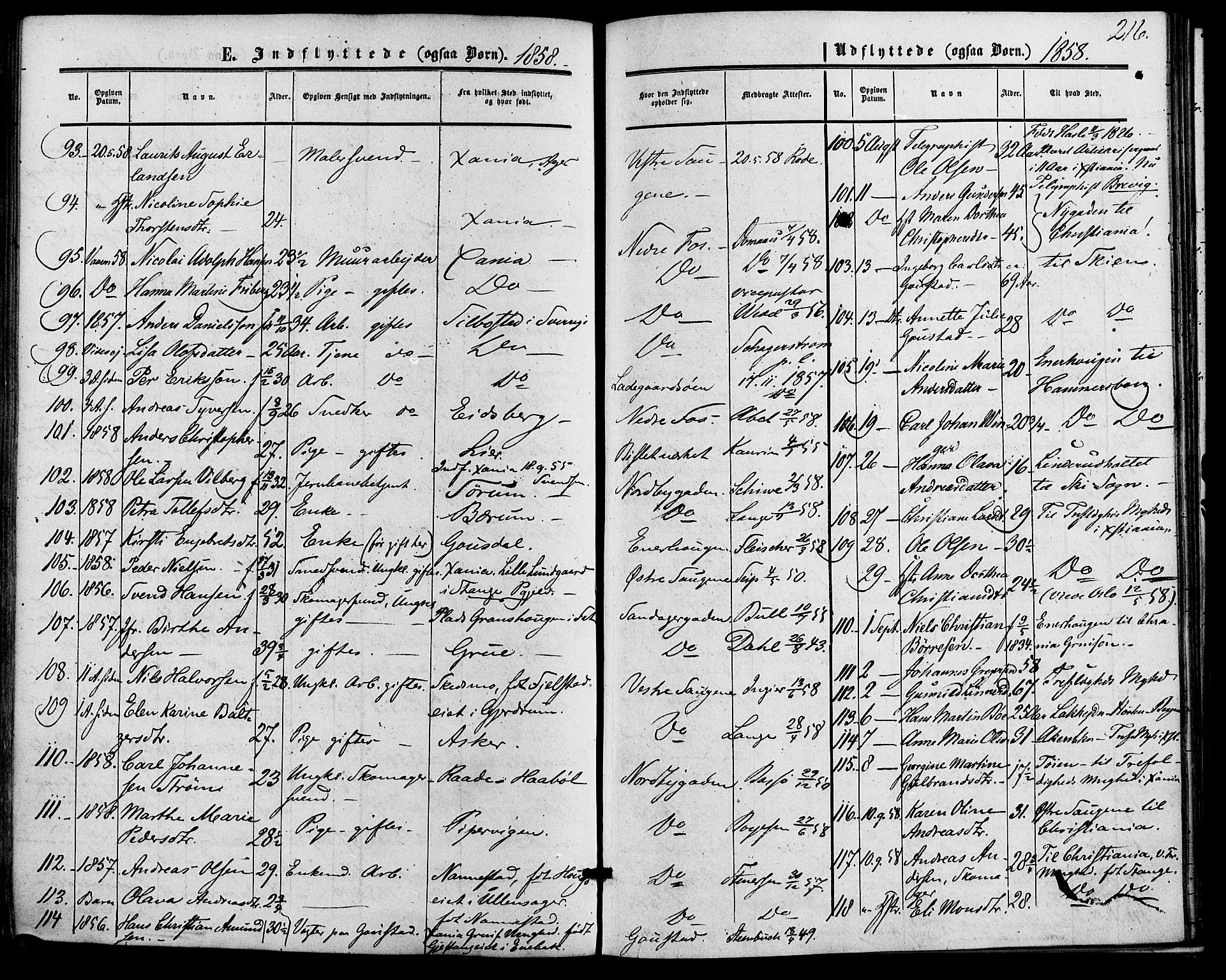 Vestre Aker prestekontor Kirkebøker, AV/SAO-A-10025/F/Fa/L0001: Parish register (official) no. 1, 1853-1858, p. 216