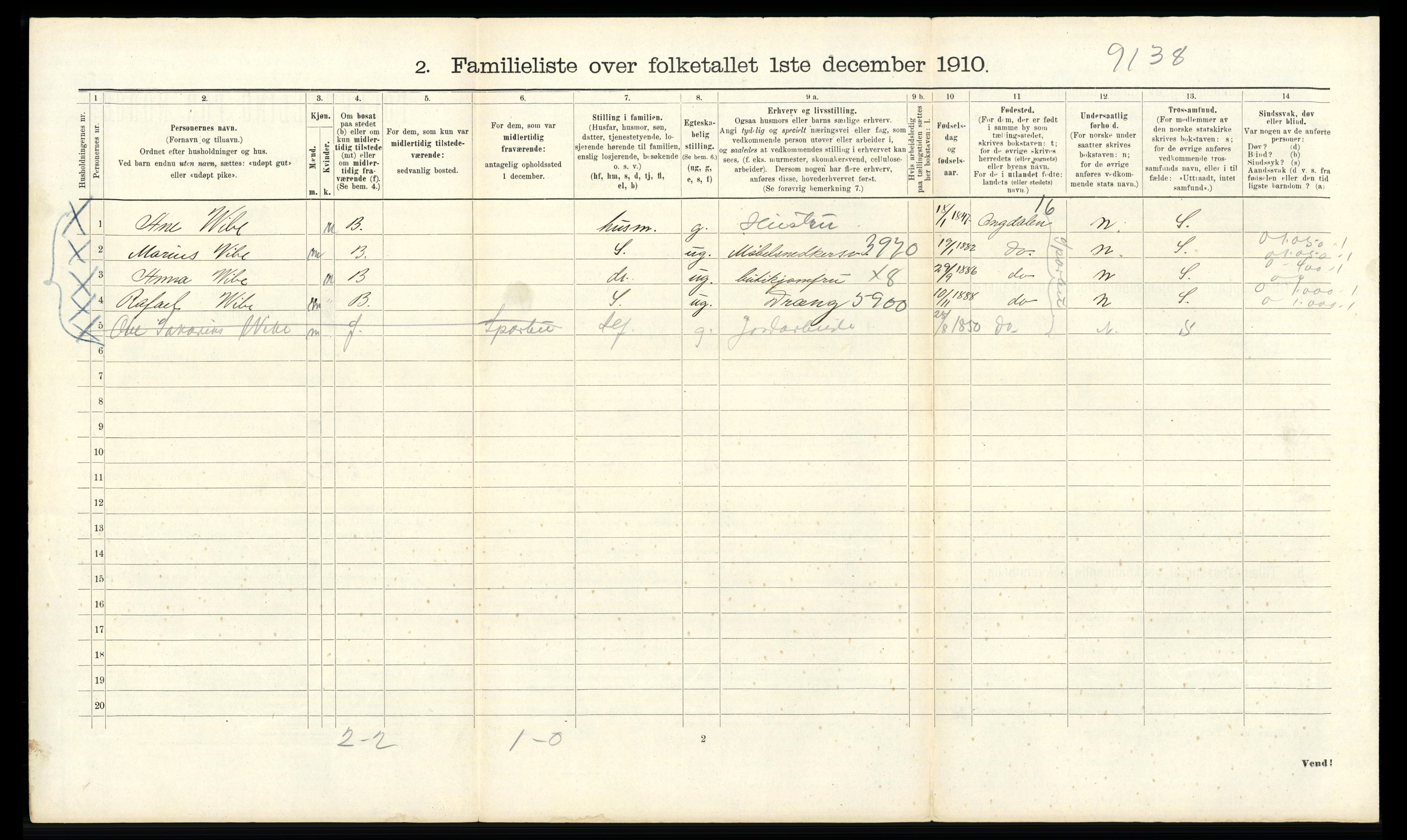 RA, 1910 census for Bergen, 1910, p. 42496