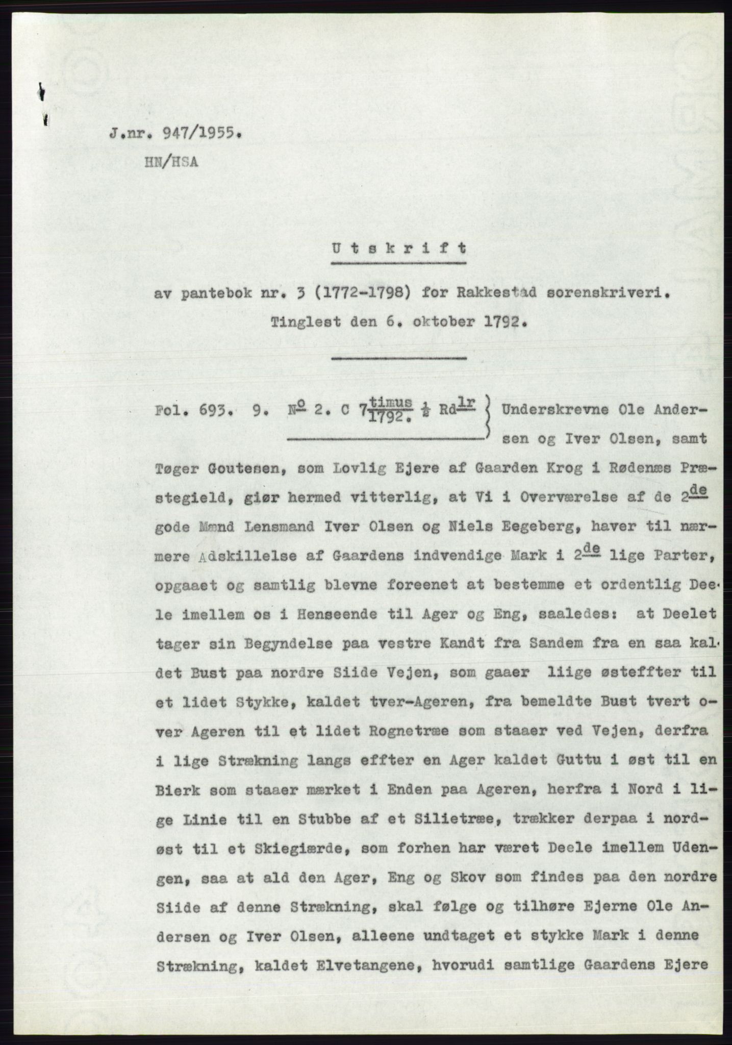 Statsarkivet i Oslo, SAO/A-10621/Z/Zd/L0003: Avskrifter, j.nr 714-1202/1955, 1955, p. 150