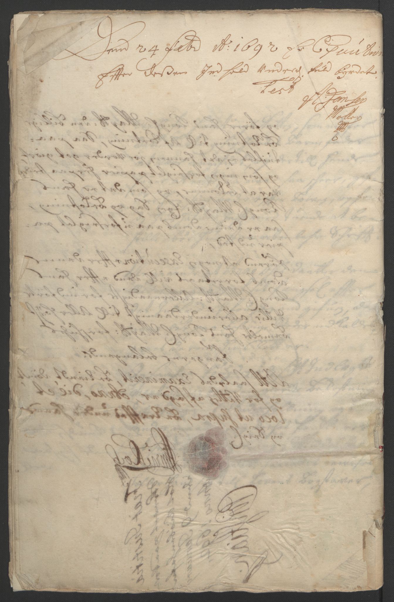 Rentekammeret inntil 1814, Reviderte regnskaper, Fogderegnskap, AV/RA-EA-4092/R54/L3554: Fogderegnskap Sunnmøre, 1691-1693, p. 93