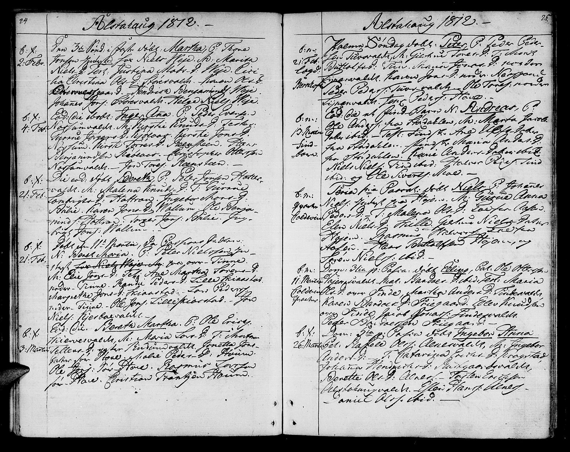 Ministerialprotokoller, klokkerbøker og fødselsregistre - Nord-Trøndelag, AV/SAT-A-1458/717/L0145: Parish register (official) no. 717A03 /1, 1810-1815, p. 24-25