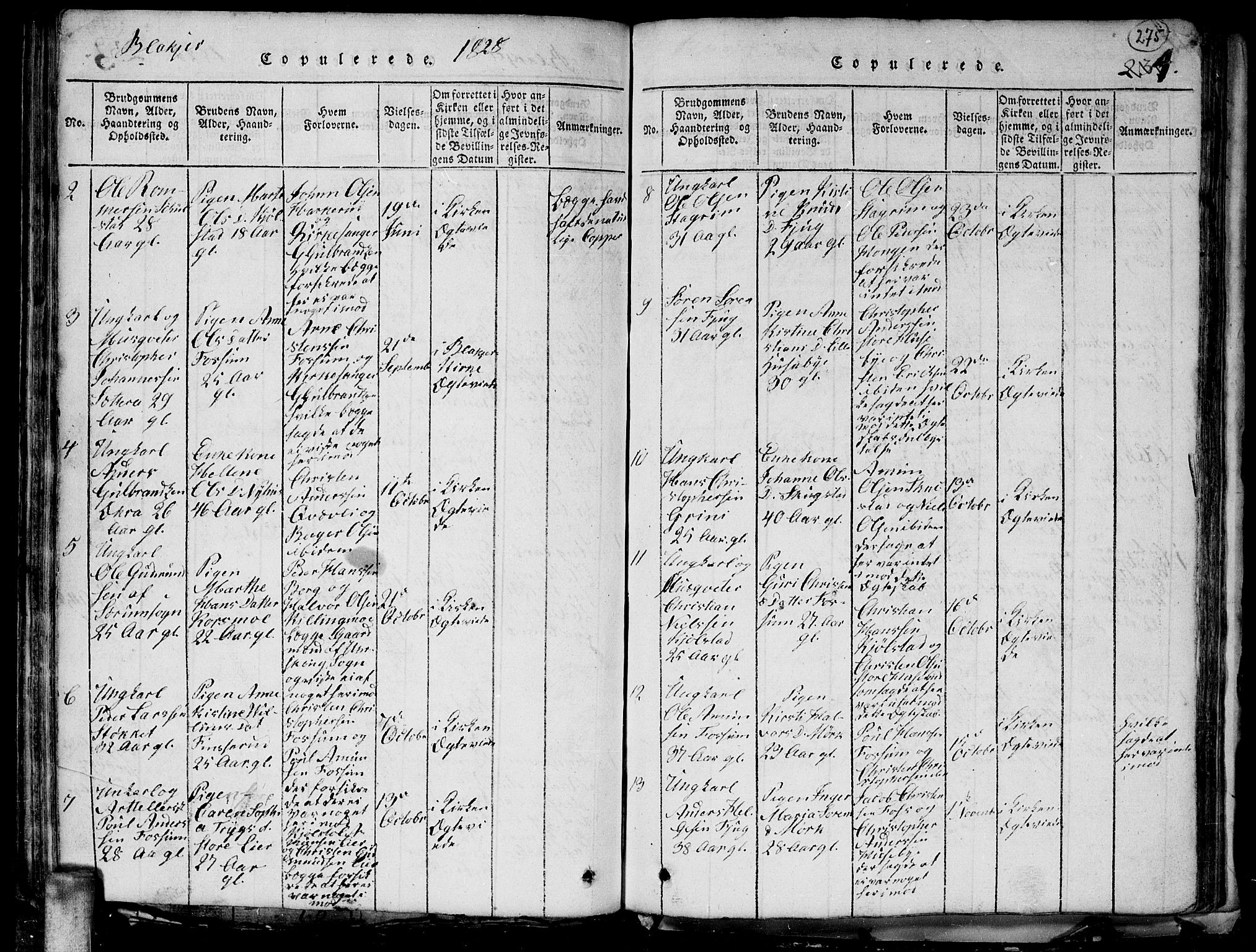 Aurskog prestekontor Kirkebøker, SAO/A-10304a/G/Ga/L0001: Parish register (copy) no. I 1, 1814-1829, p. 275