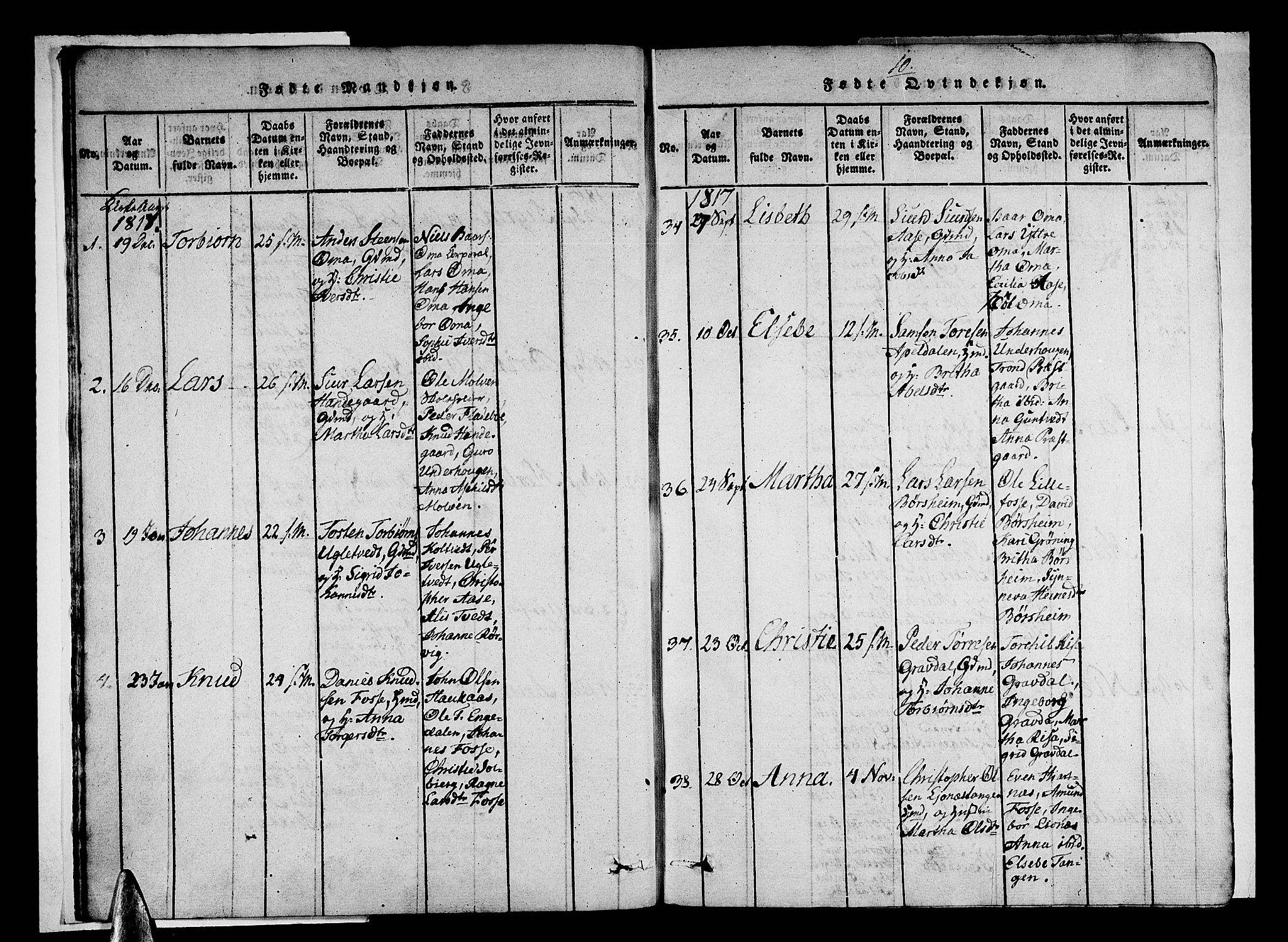 Strandebarm sokneprestembete, AV/SAB-A-78401/H/Haa: Parish register (official) no. A 5, 1816-1826, p. 10