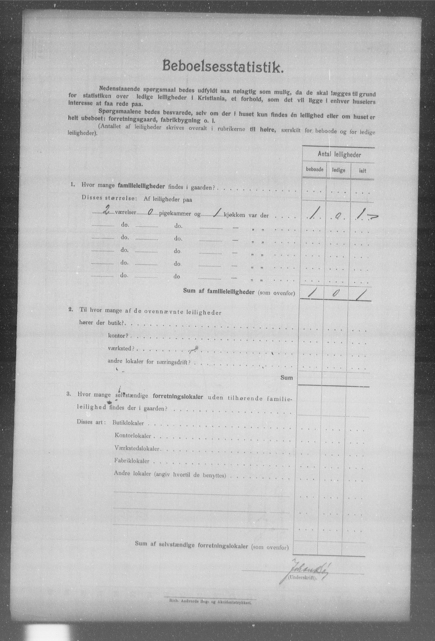 OBA, Municipal Census 1904 for Kristiania, 1904, p. 2663