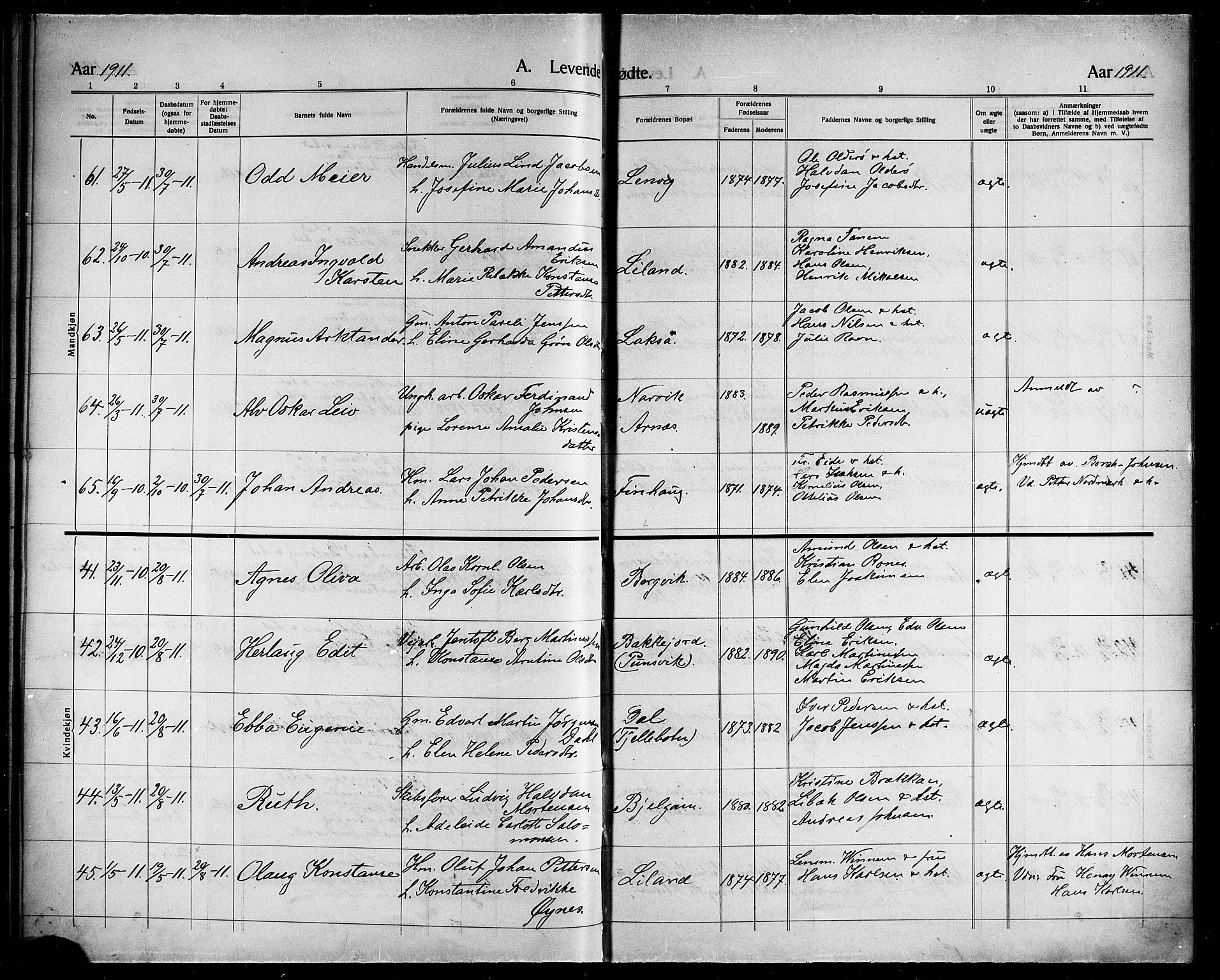 Ministerialprotokoller, klokkerbøker og fødselsregistre - Nordland, AV/SAT-A-1459/863/L0916: Parish register (copy) no. 863C06, 1907-1921