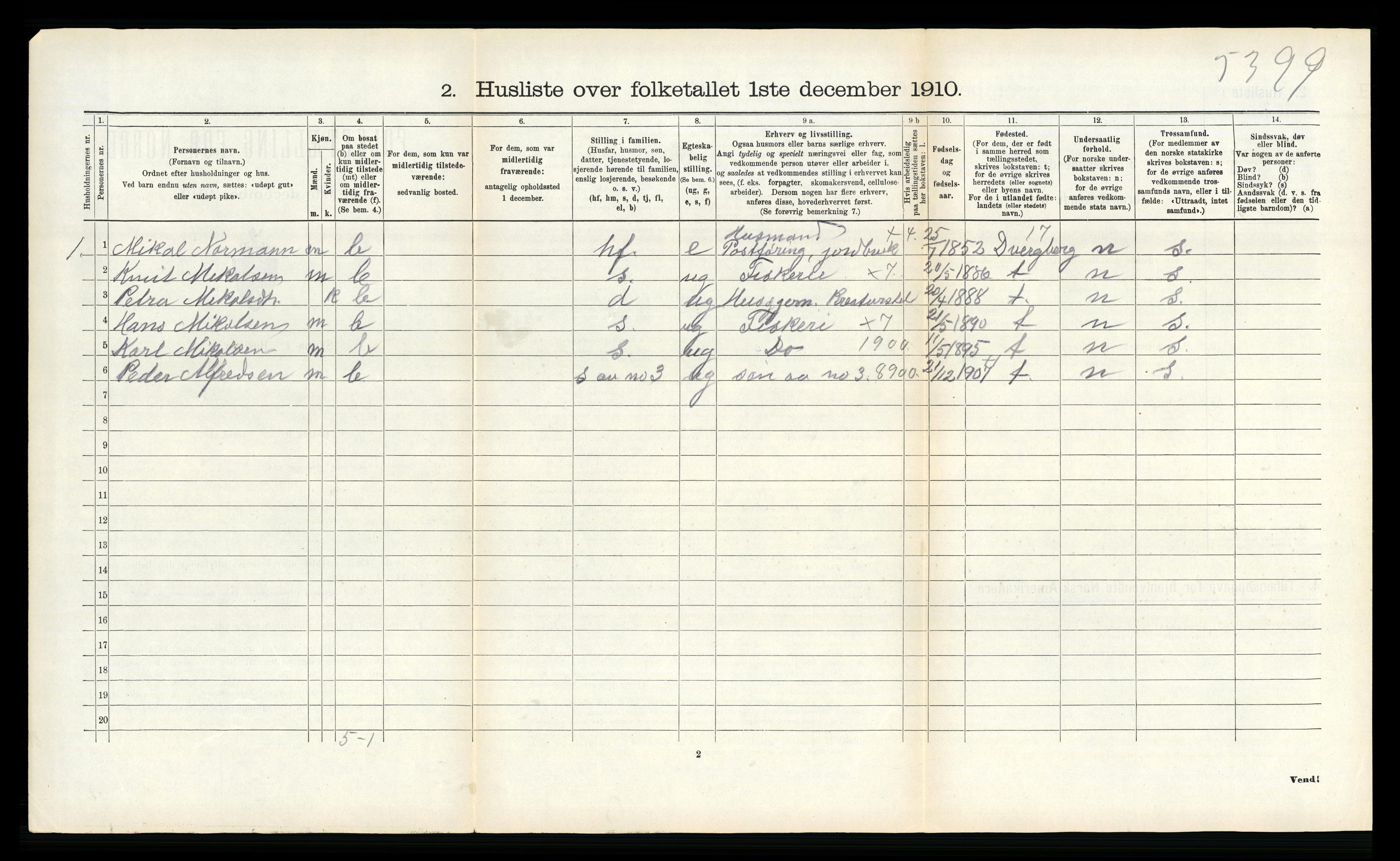 RA, 1910 census for Borge, 1910, p. 576