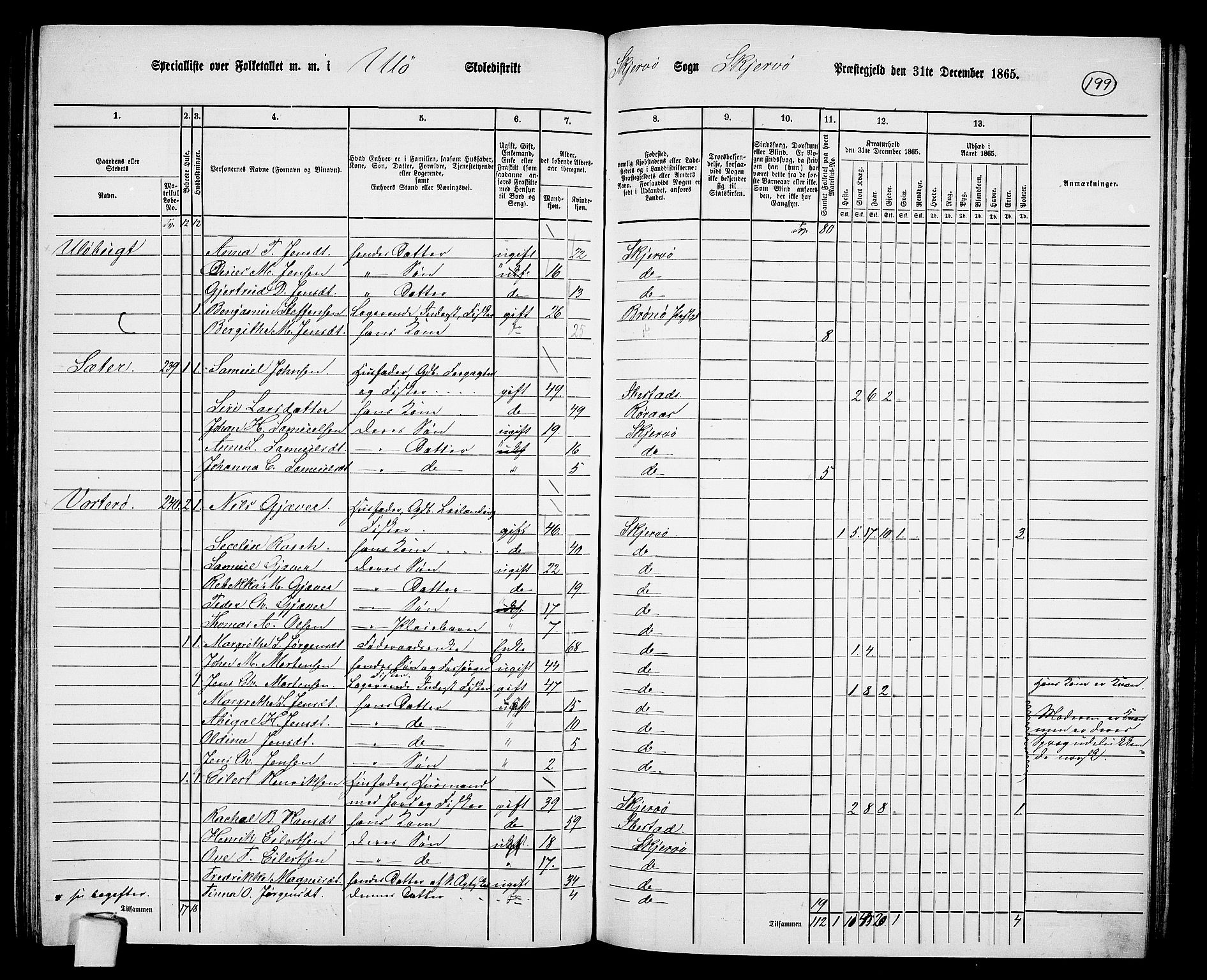 RA, 1865 census for Skjervøy, 1865, p. 80