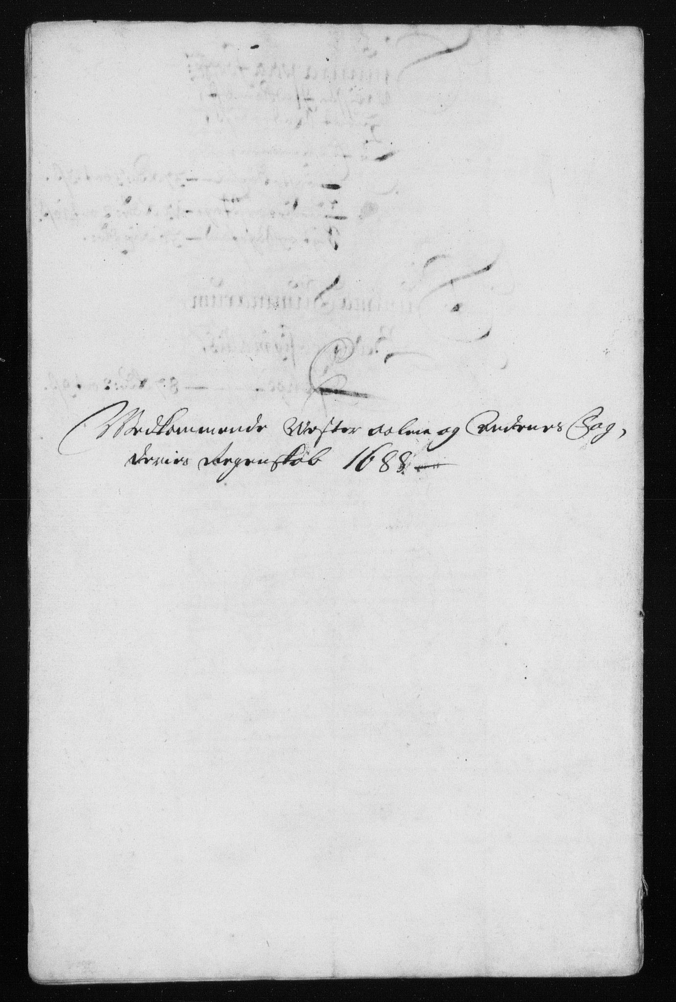 Rentekammeret inntil 1814, Reviderte regnskaper, Stiftamtstueregnskaper, Trondheim stiftamt og Nordland amt, RA/EA-6044/R/Rh/L0012: Nordland amt, 1688