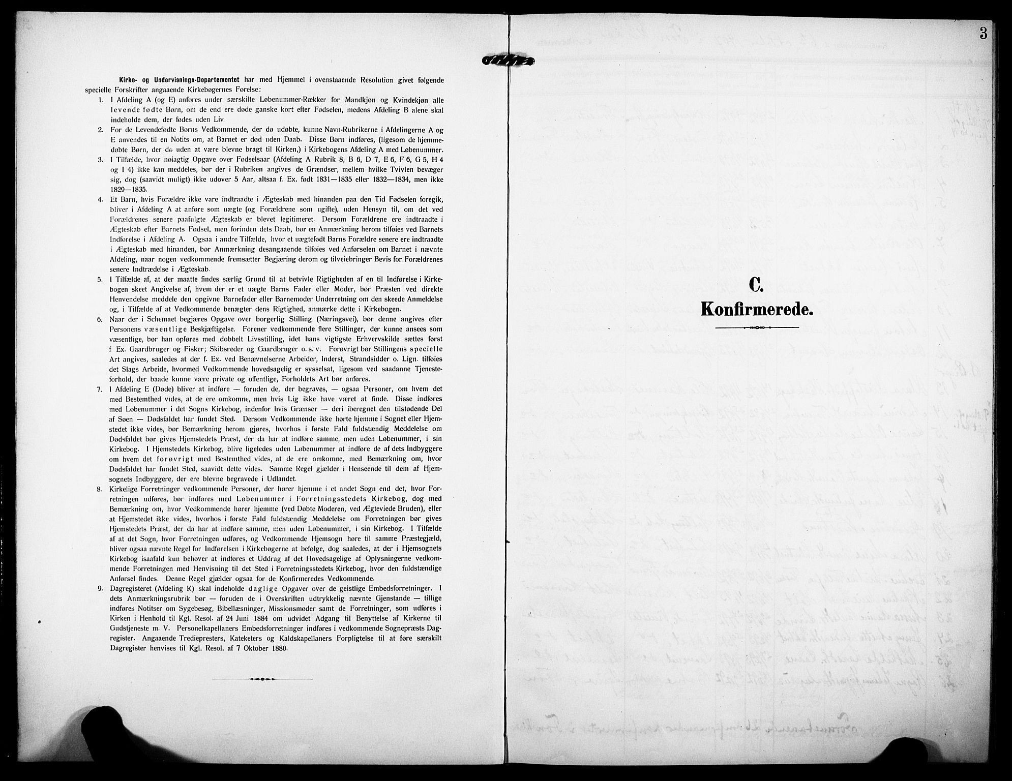 Ramnes kirkebøker, SAKO/A-314/F/Fd/L0004: Curate's parish register no. IV 4, 1907-1919, p. 3