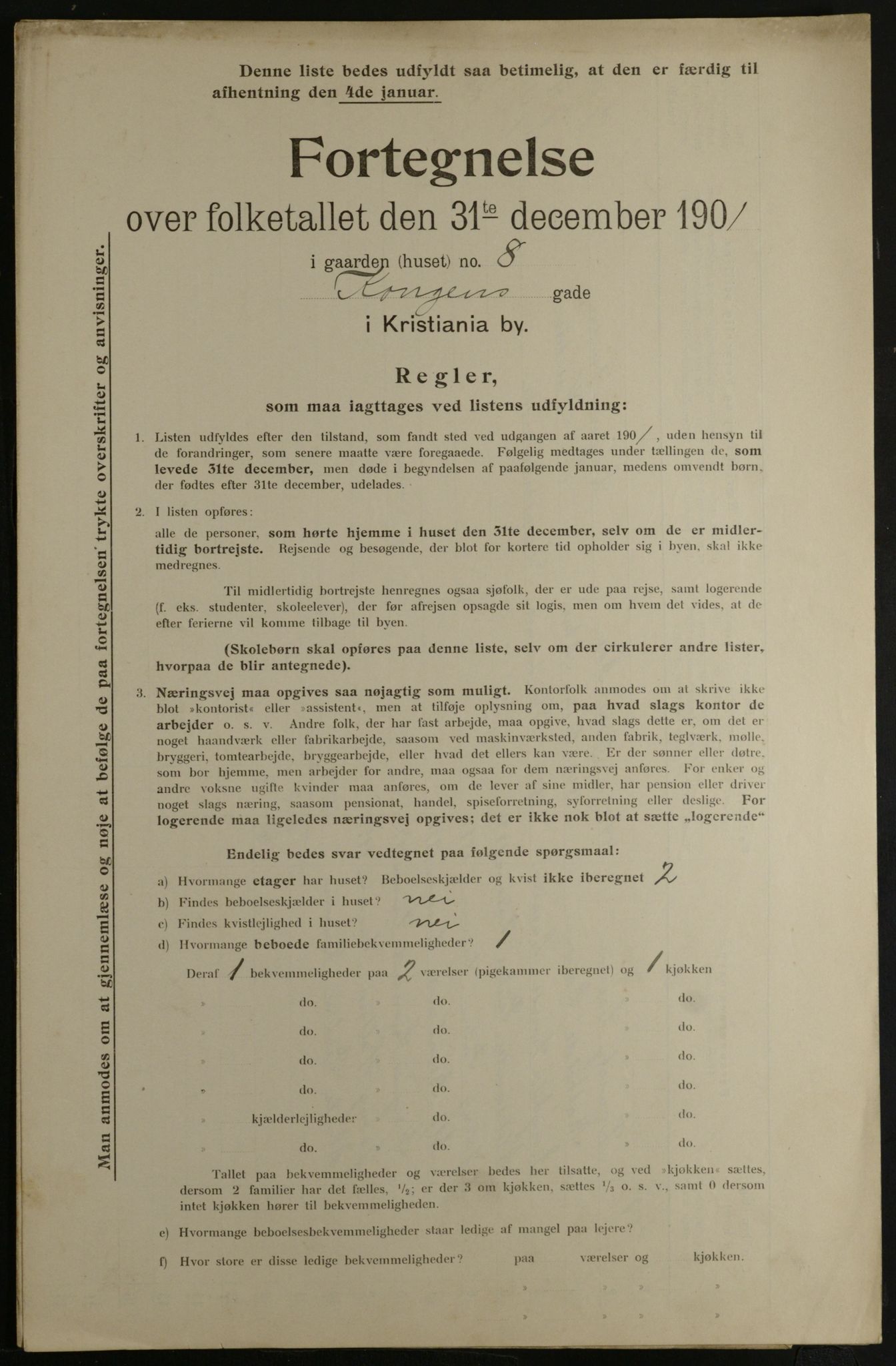 OBA, Municipal Census 1901 for Kristiania, 1901, p. 8155