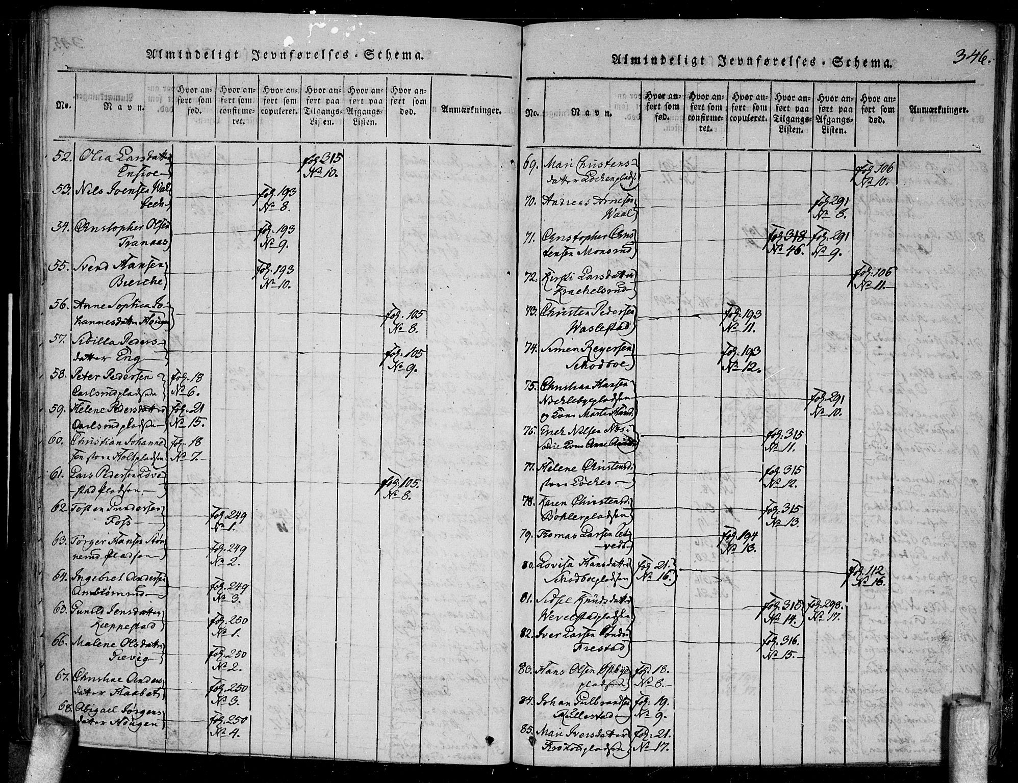 Kråkstad prestekontor Kirkebøker, AV/SAO-A-10125a/F/Fa/L0003: Parish register (official) no. I 3, 1813-1824, p. 346