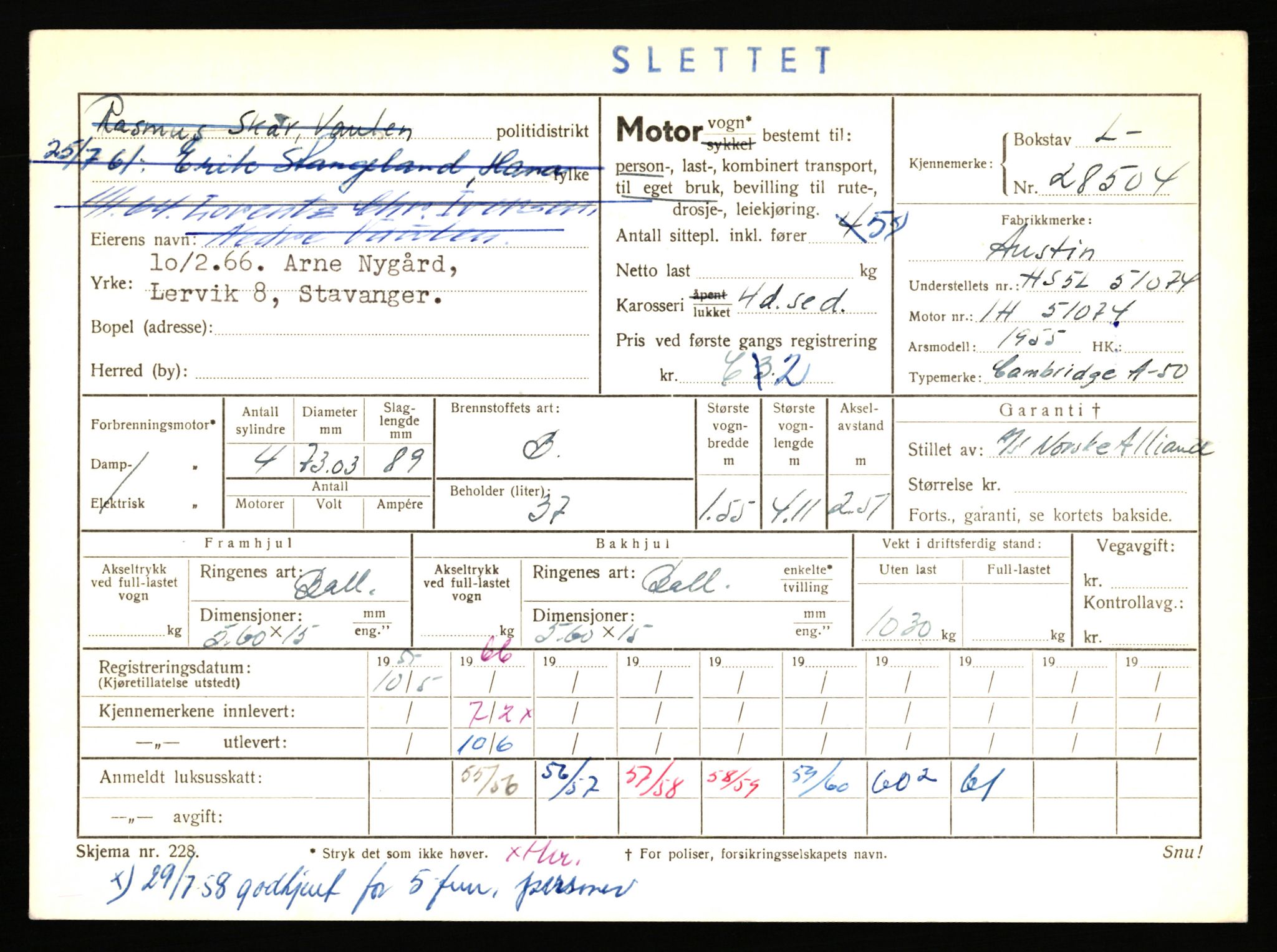 Stavanger trafikkstasjon, AV/SAST-A-101942/0/F/L0047: L-28400 - L-29099, 1930-1971, p. 311