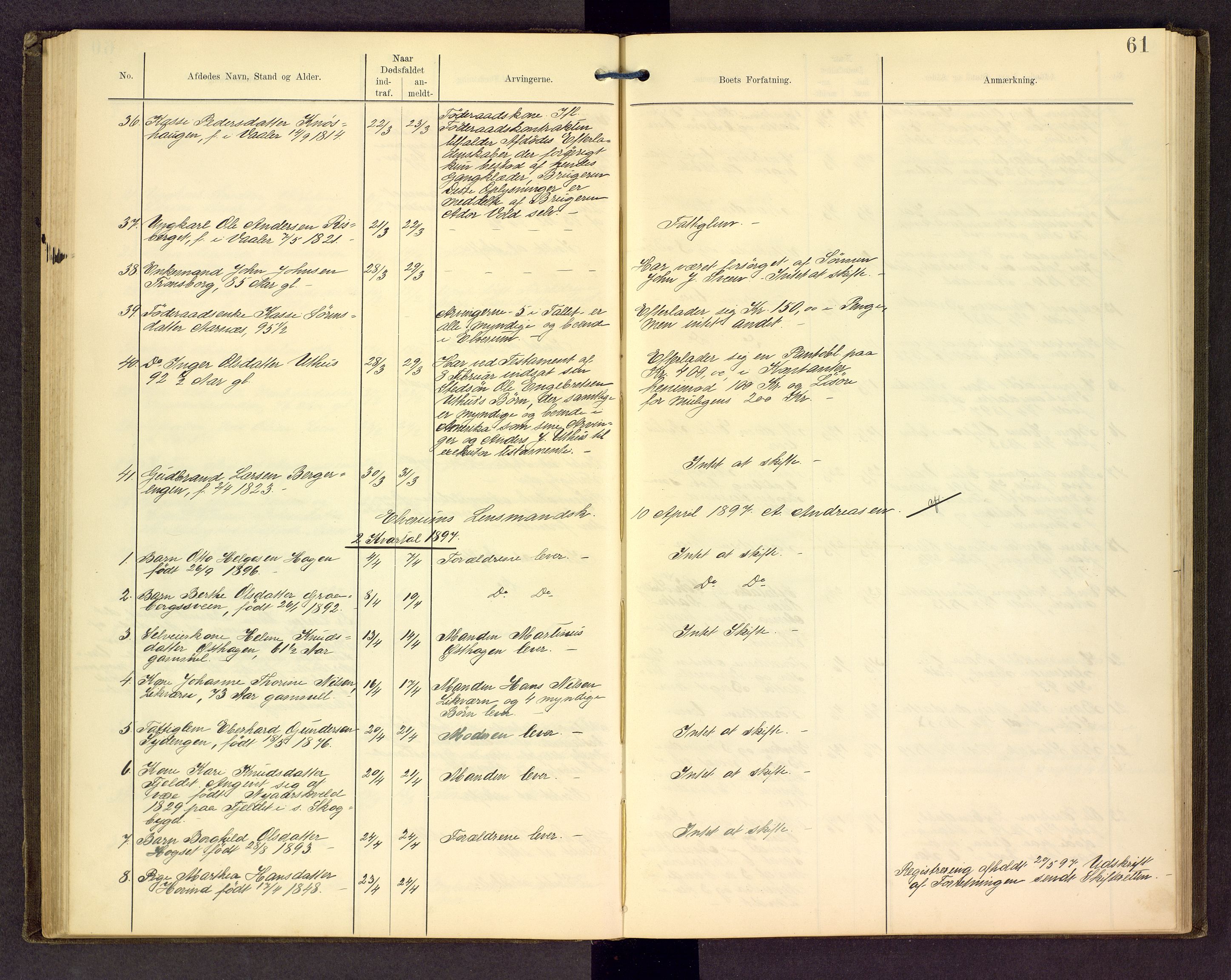 Sør-Østerdal sorenskriveri, AV/SAH-TING-018/J/Jg/L0004: Dødsfallsjournal, 1889-1903, p. 61