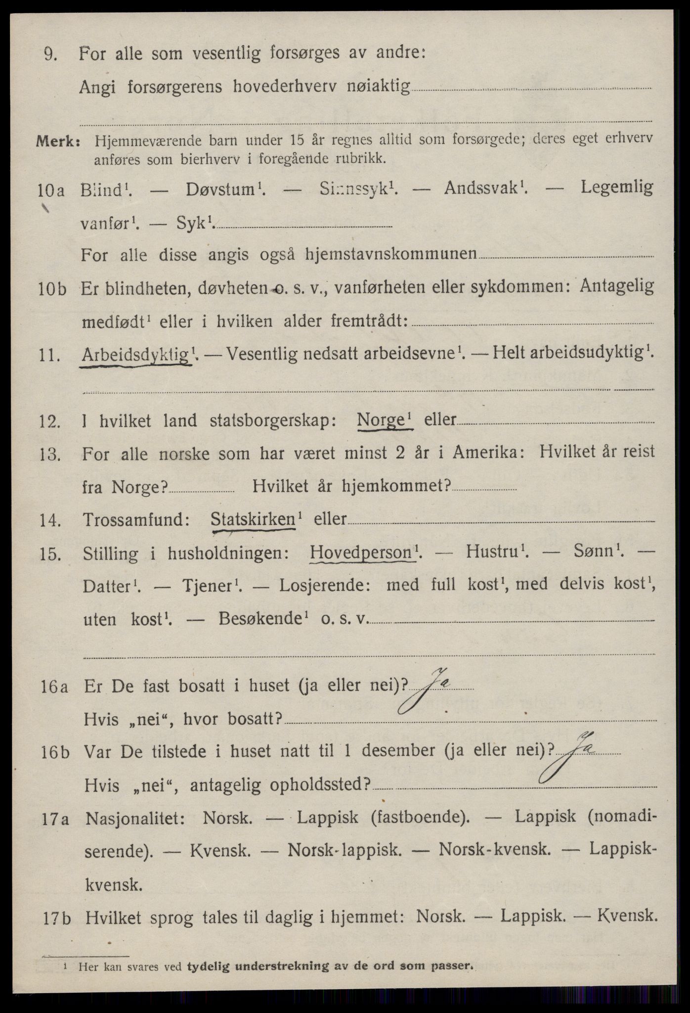 SAT, 1920 census for Orkdal, 1920, p. 5815