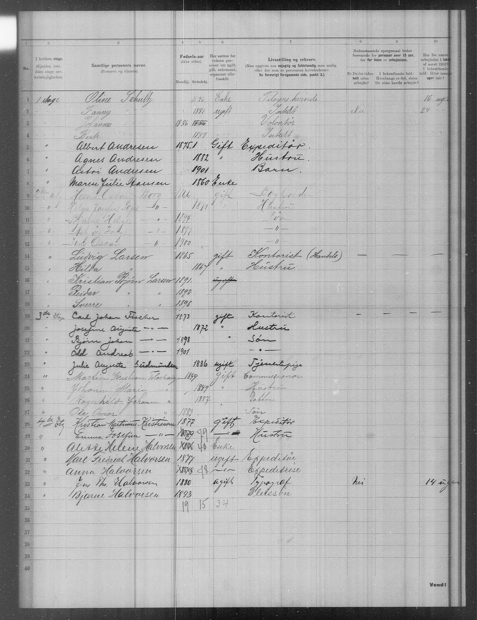 OBA, Municipal Census 1902 for Kristiania, 1902, p. 16832