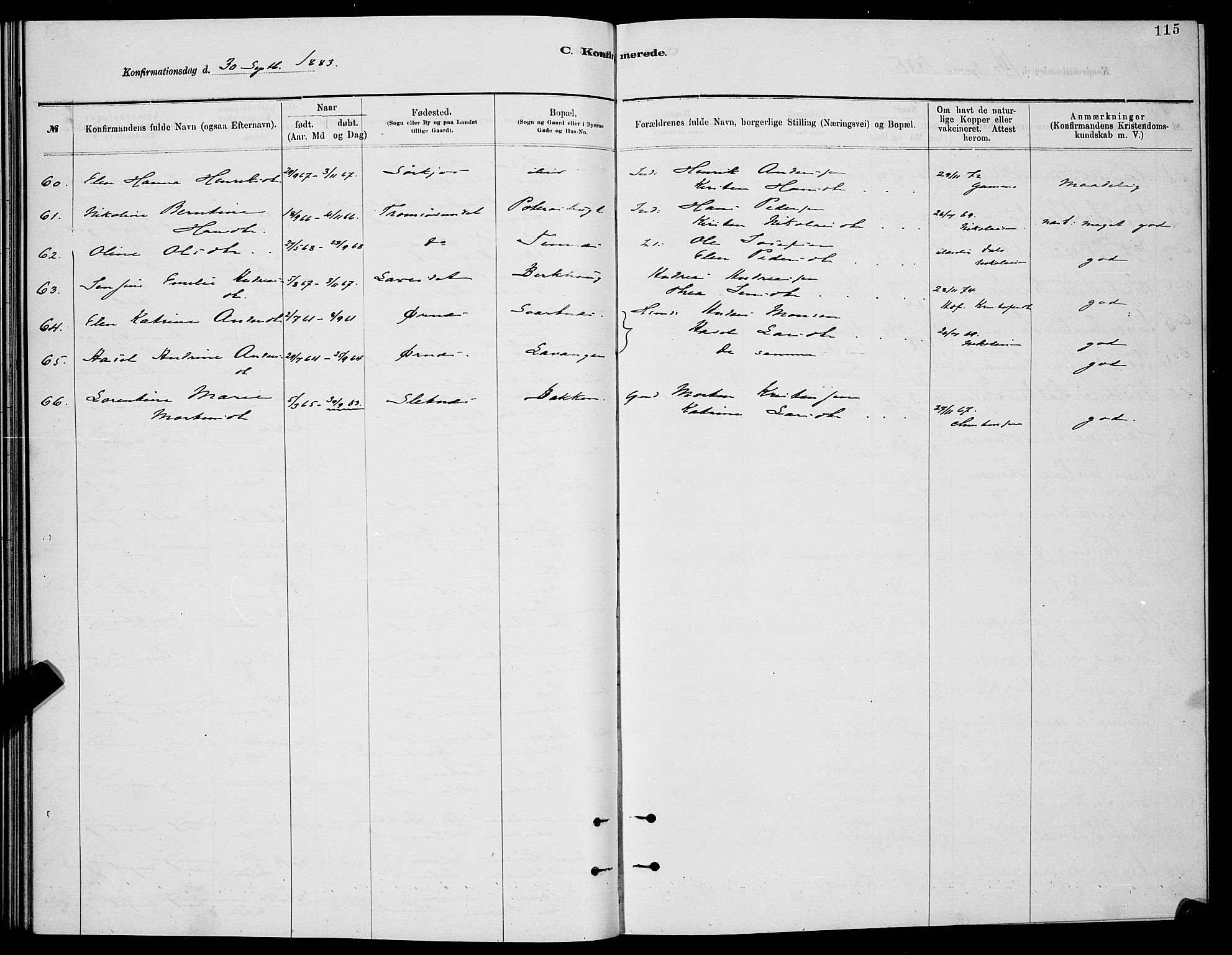 Balsfjord sokneprestembete, SATØ/S-1303/G/Ga/L0007klokker: Parish register (copy) no. 7, 1878-1889, p. 115