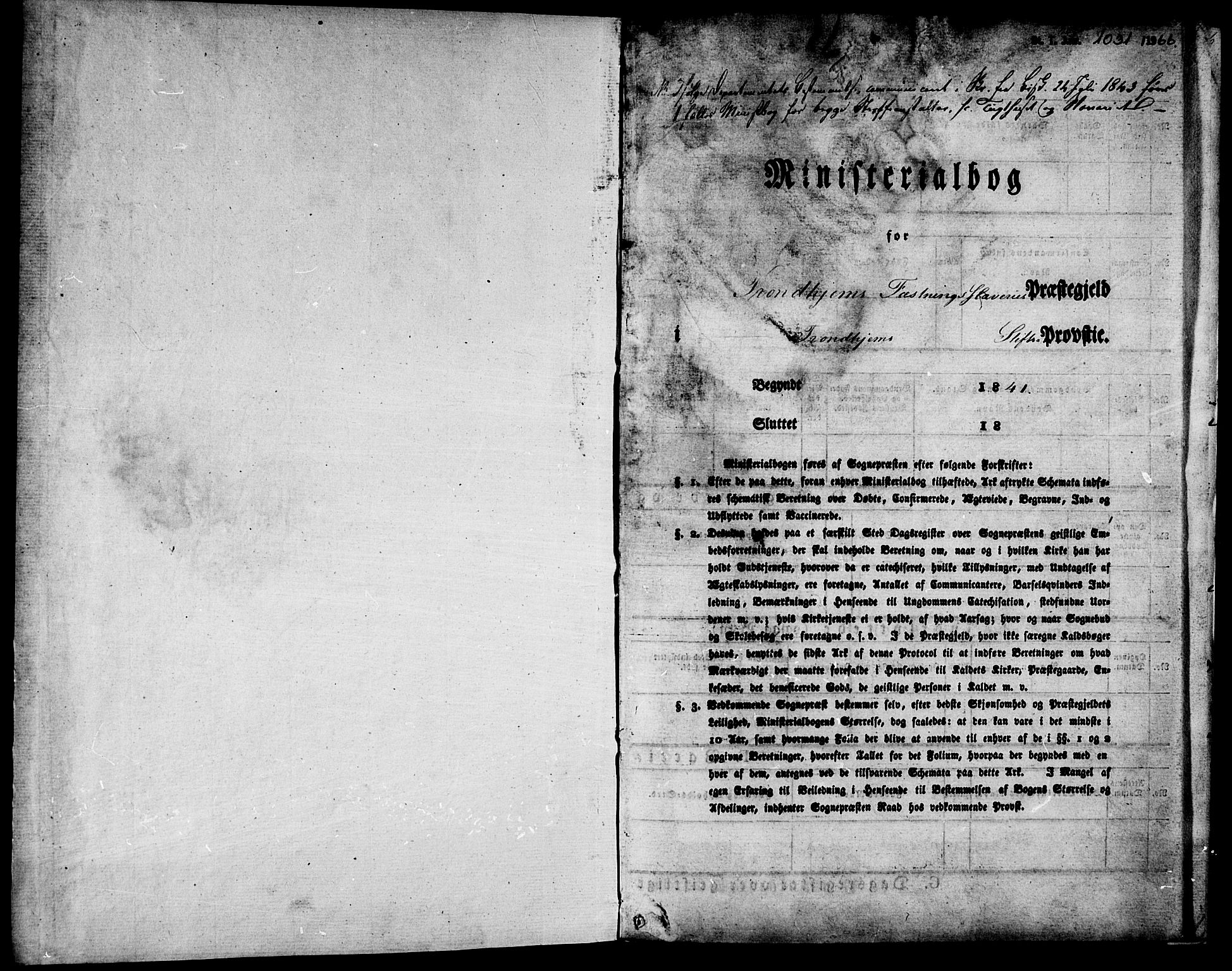 Ministerialprotokoller, klokkerbøker og fødselsregistre - Sør-Trøndelag, SAT/A-1456/624/L0481: Parish register (official) no. 624A02, 1841-1869