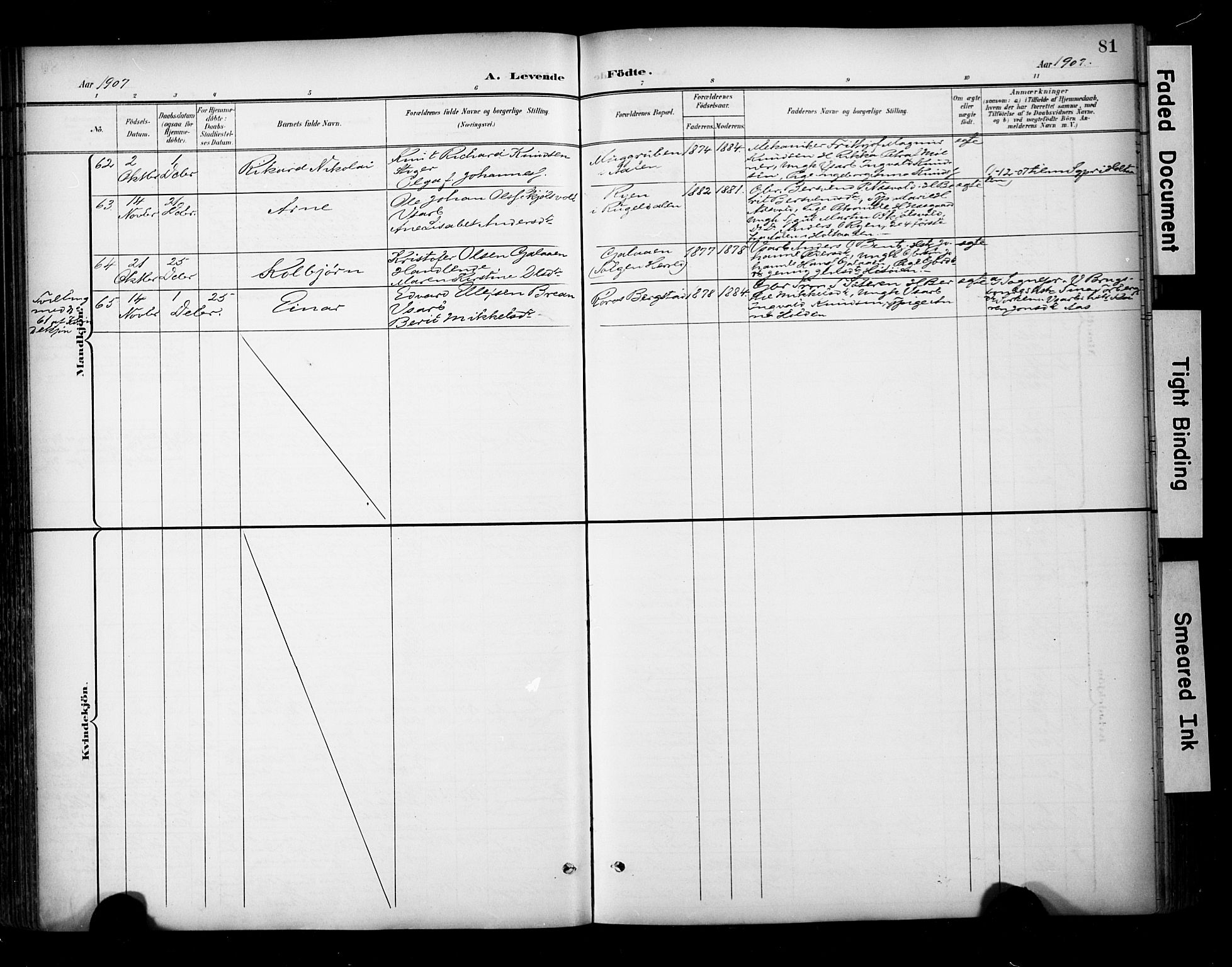 Ministerialprotokoller, klokkerbøker og fødselsregistre - Sør-Trøndelag, SAT/A-1456/681/L0936: Parish register (official) no. 681A14, 1899-1908, p. 81