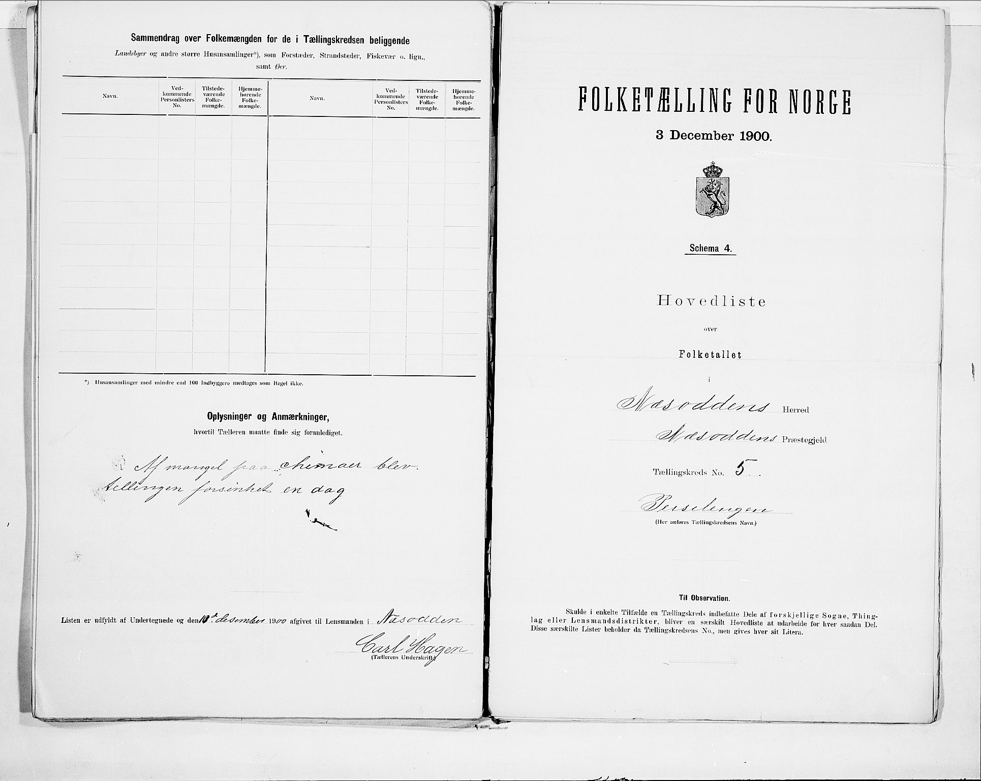 SAO, 1900 census for Nesodden, 1900, p. 12