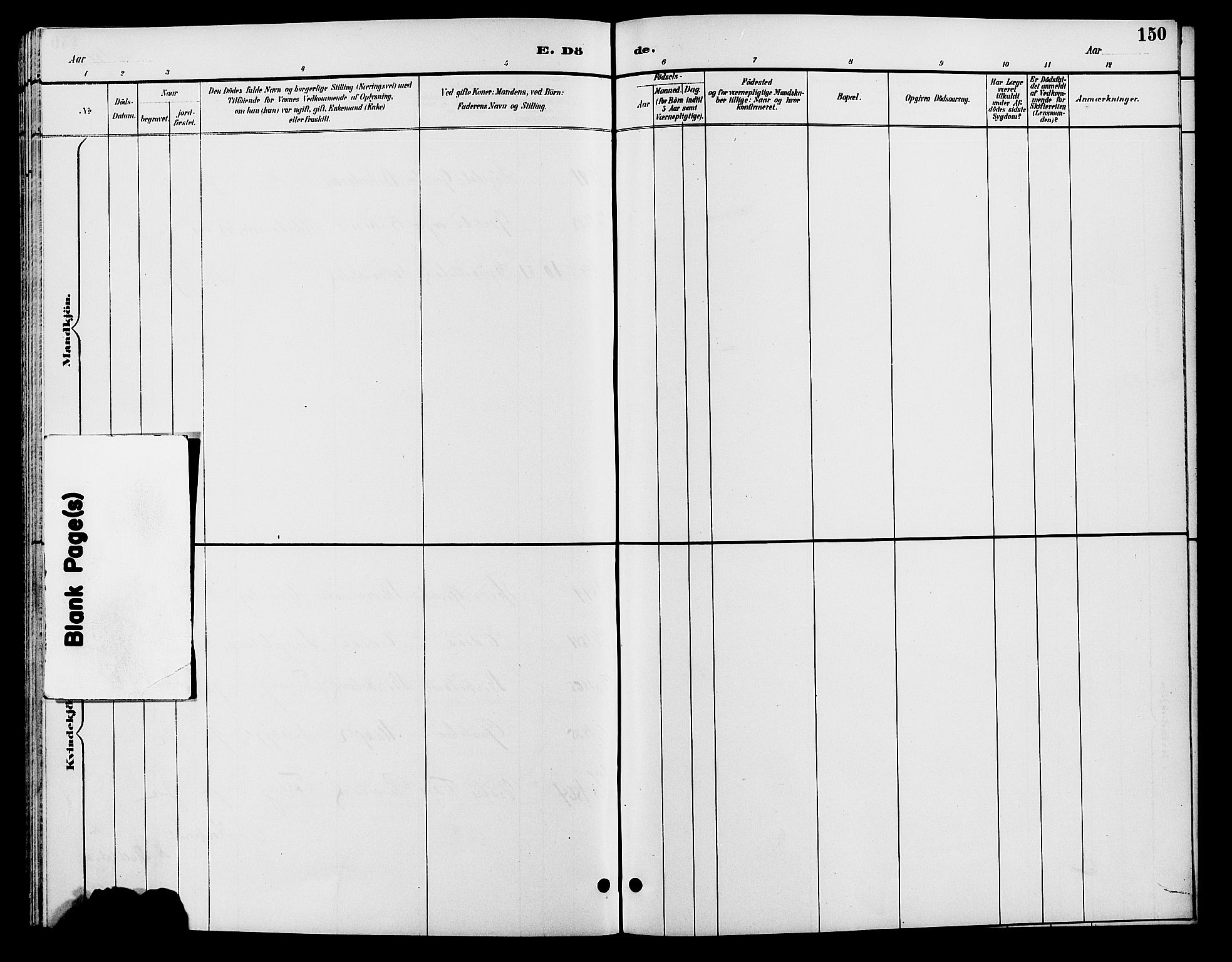 Søgne sokneprestkontor, AV/SAK-1111-0037/F/Fb/Fba/L0004: Parish register (copy) no. B 4, 1888-1903, p. 150