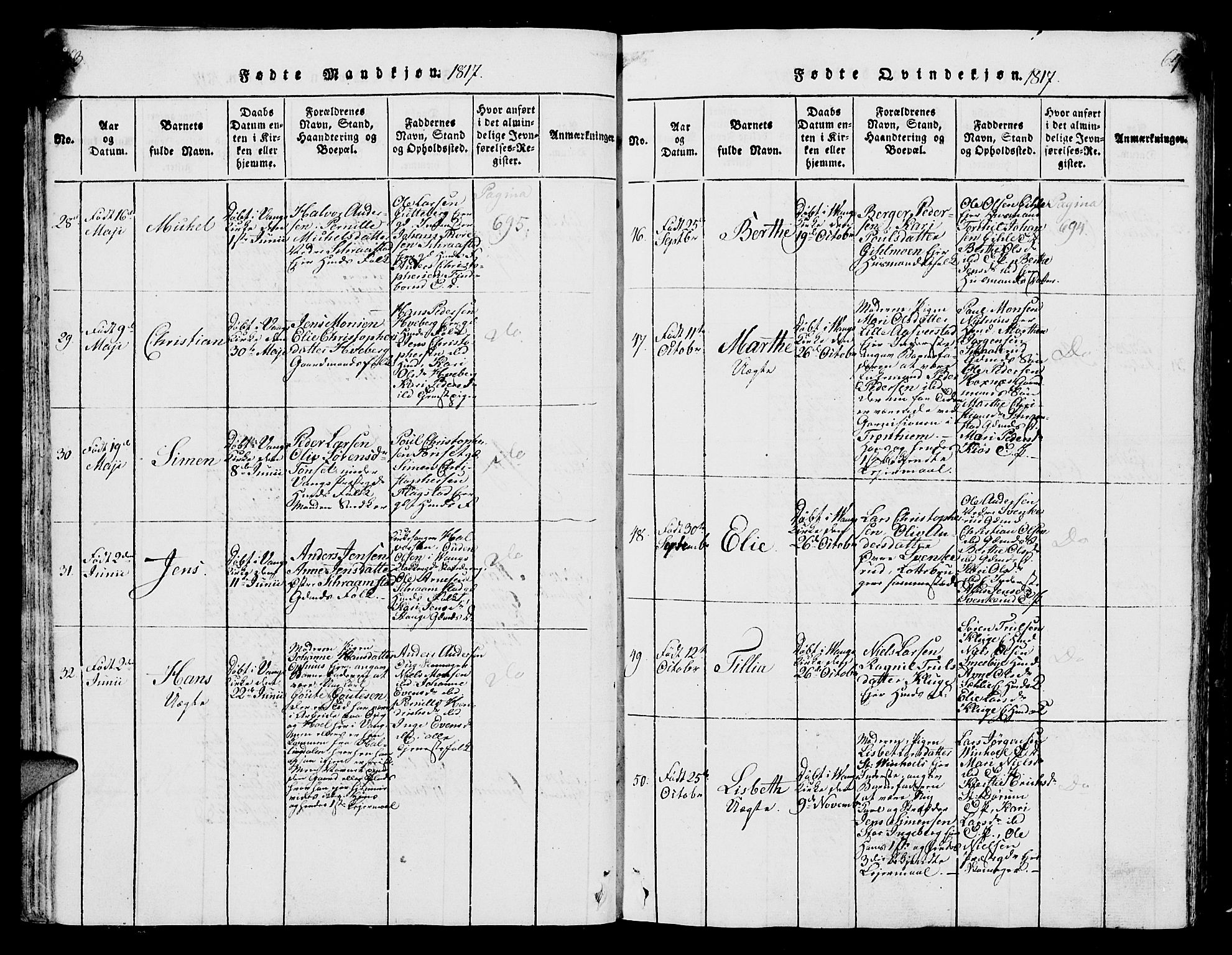 Vang prestekontor, Hedmark, AV/SAH-PREST-008/H/Ha/Hab/L0004: Parish register (copy) no. 4, 1813-1827, p. 63-64