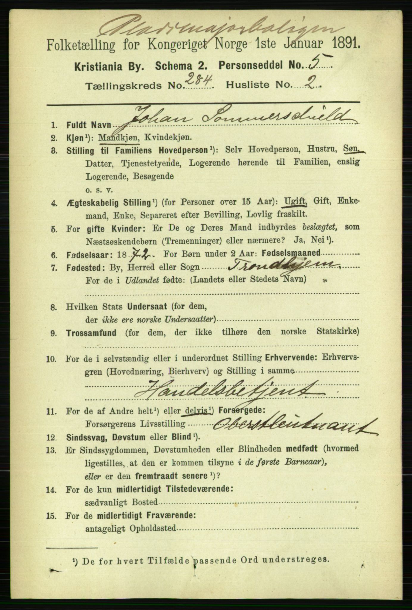 RA, 1891 census for 0301 Kristiania, 1891, p. 173531