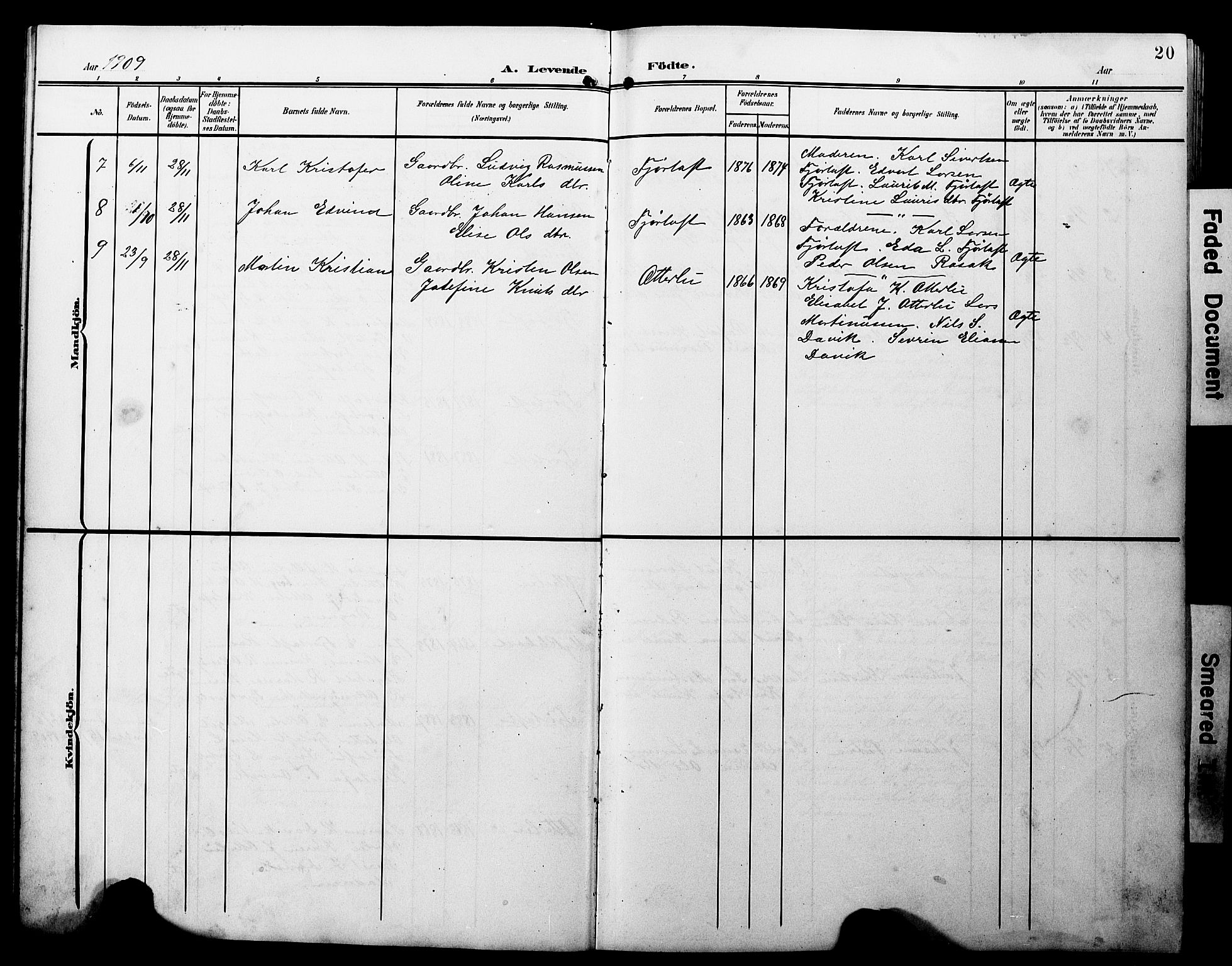 Ministerialprotokoller, klokkerbøker og fødselsregistre - Møre og Romsdal, AV/SAT-A-1454/538/L0524: Parish register (copy) no. 538C02, 1901-1931, p. 20