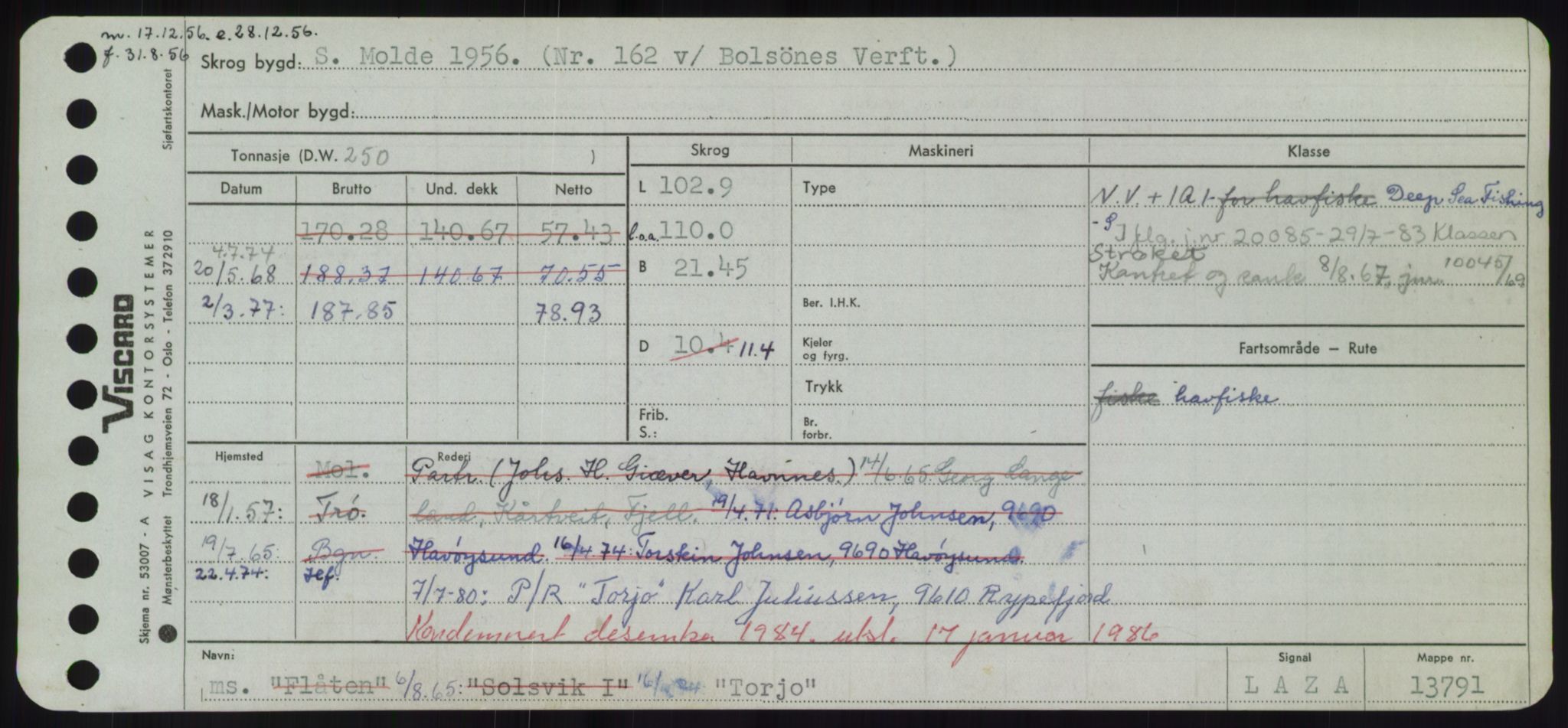 Sjøfartsdirektoratet med forløpere, Skipsmålingen, AV/RA-S-1627/H/Hd/L0039: Fartøy, Ti-Tø, p. 329