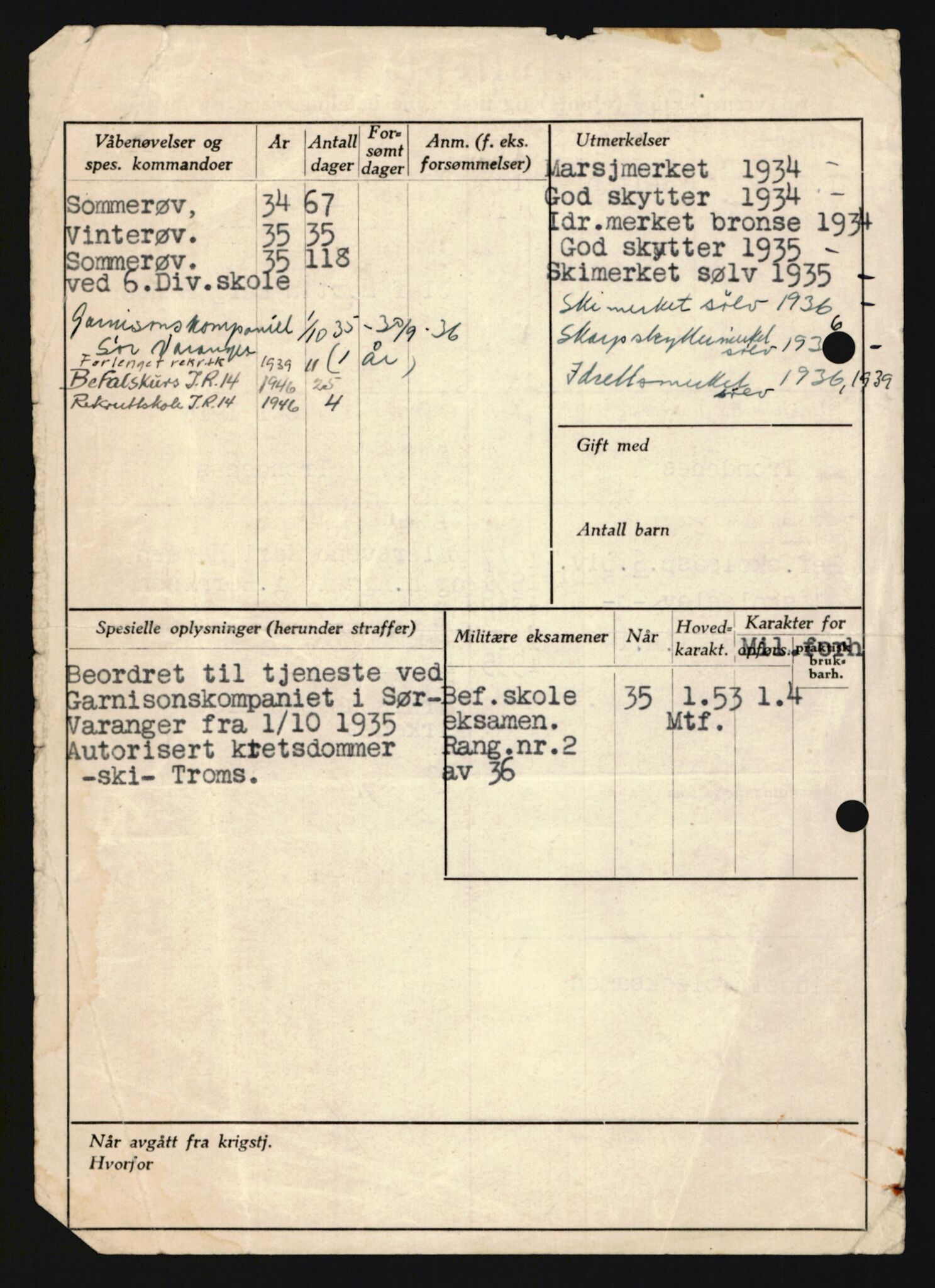 Forsvaret, Sør-Hålogaland landforsvar, AV/RA-RAFA-2552/P/Pa/L0302: Personellmapper for slettet personell, yrkesbefal og vernepliktig befal, født 1913-1916, 1932-1976, p. 377