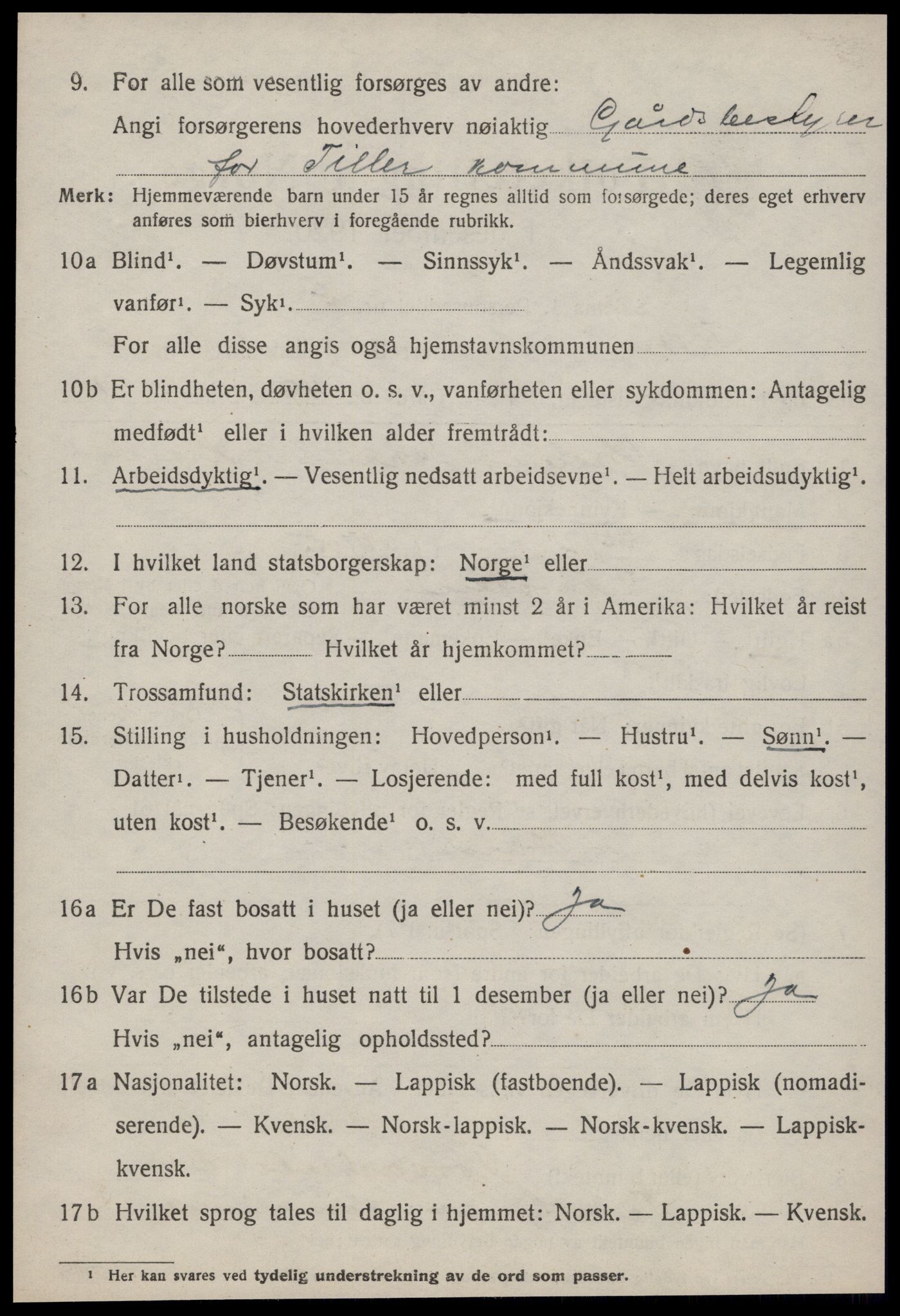 SAT, 1920 census for Tiller, 1920, p. 986