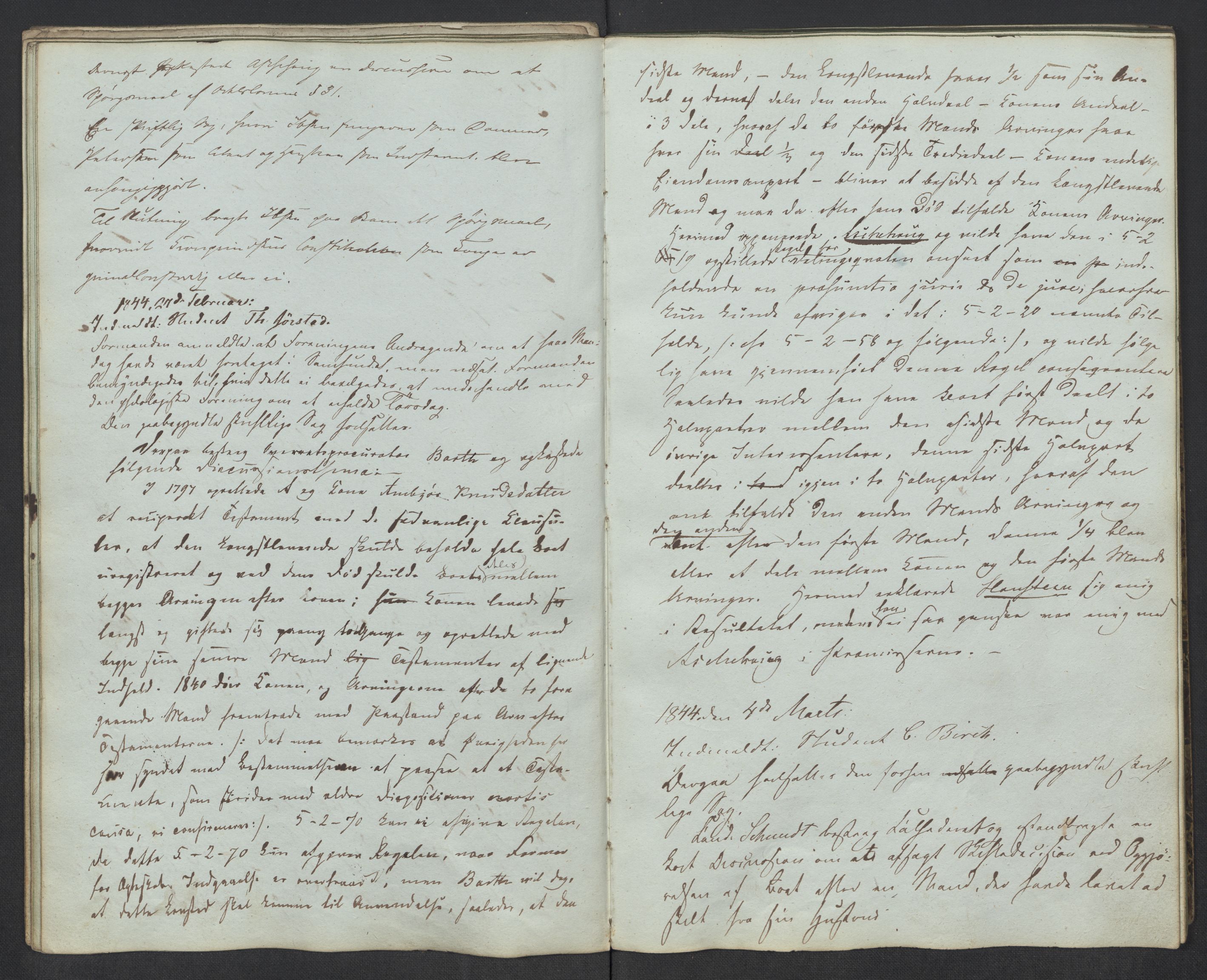 Det Norske Studentersamfund, AV/RA-PA-1322/O/Oa/L0006/0001: Den juridiske forening i DNS / Forhandlingsprotokoll, 1843-1858, p. 70-71