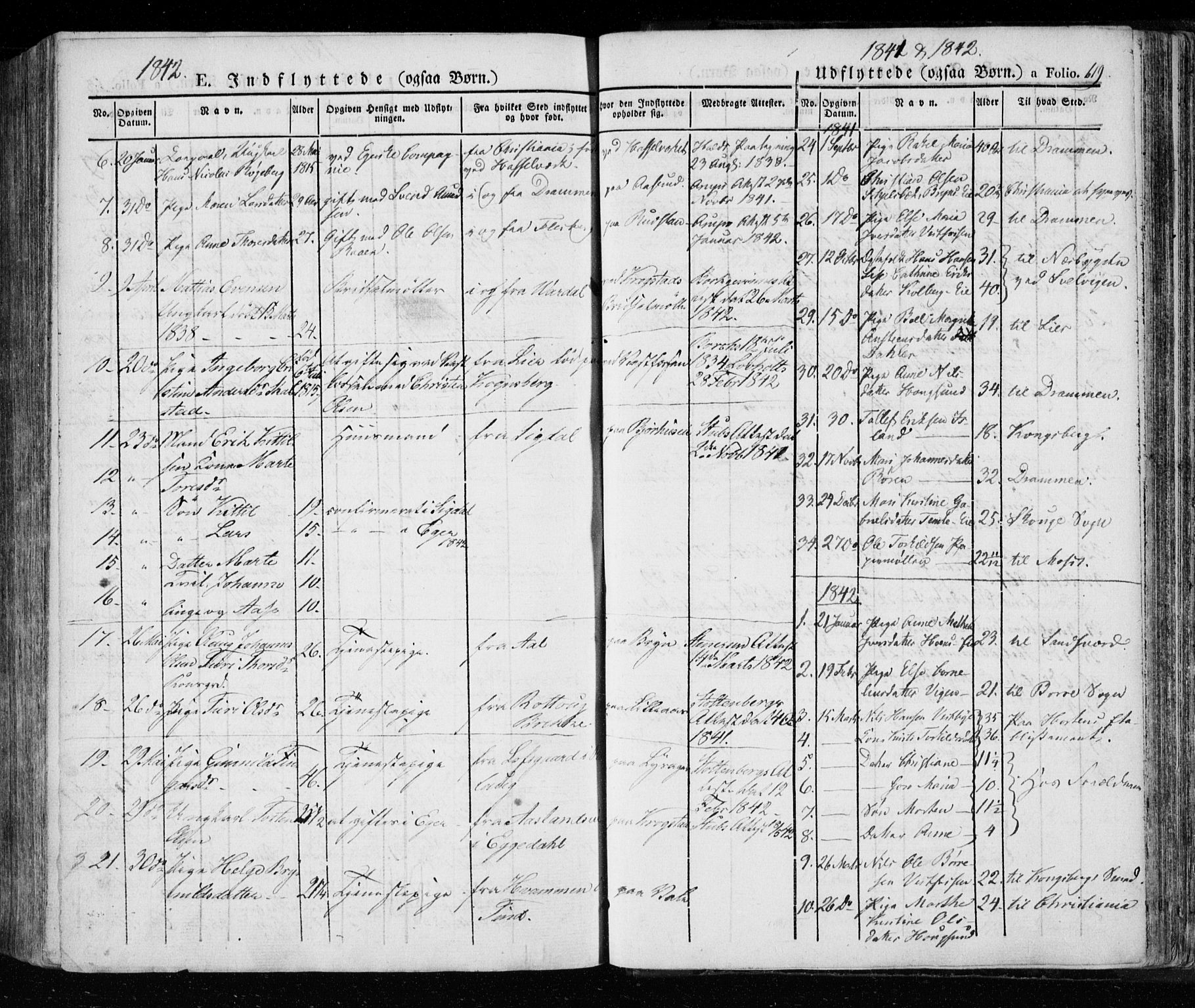 Eiker kirkebøker, AV/SAKO-A-4/F/Fa/L0013a: Parish register (official) no. I 13A, 1832-1845, p. 619