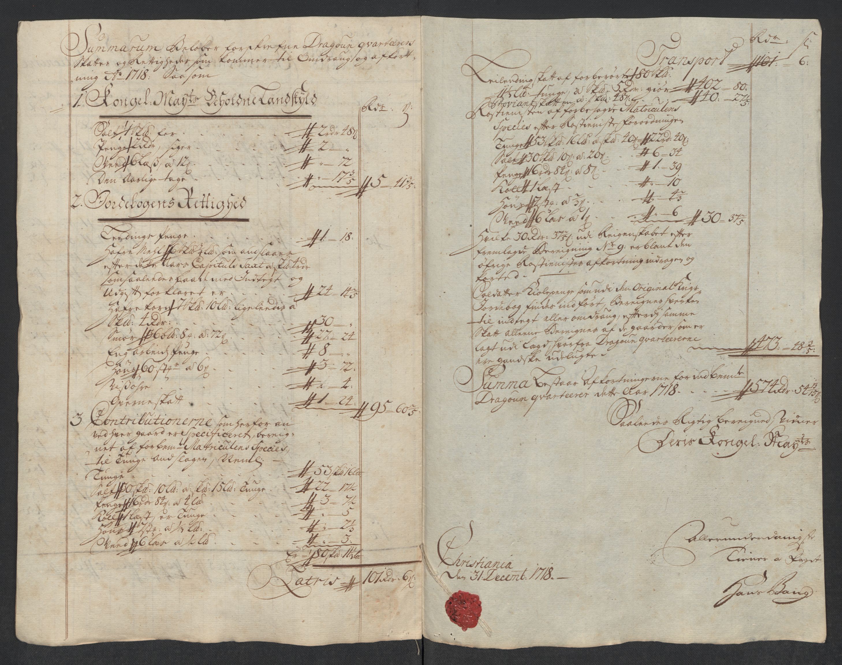 Rentekammeret inntil 1814, Reviderte regnskaper, Fogderegnskap, AV/RA-EA-4092/R10/L0456: Fogderegnskap Aker og Follo, 1718, p. 290