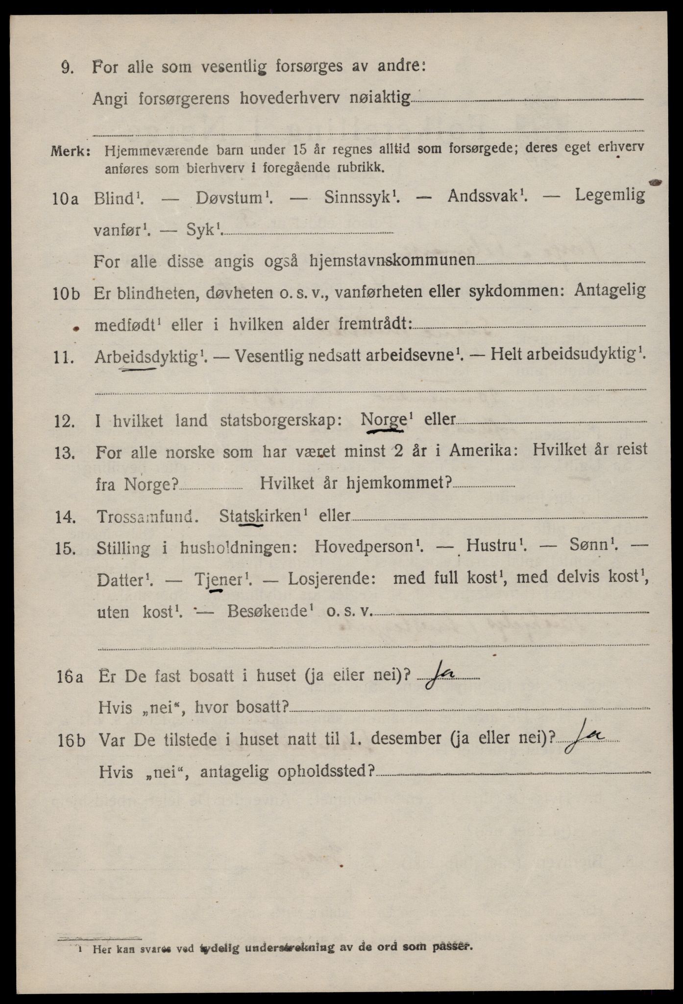 SAKO, 1920 census for Vinje, 1920, p. 2646