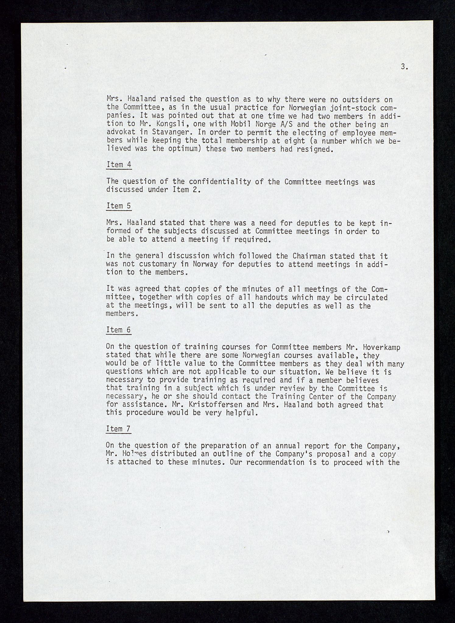 Pa 1578 - Mobil Exploration Norway Incorporated, AV/SAST-A-102024/4/D/Da/L0168: Sak og korrespondanse og styremøter, 1973-1986, p. 28