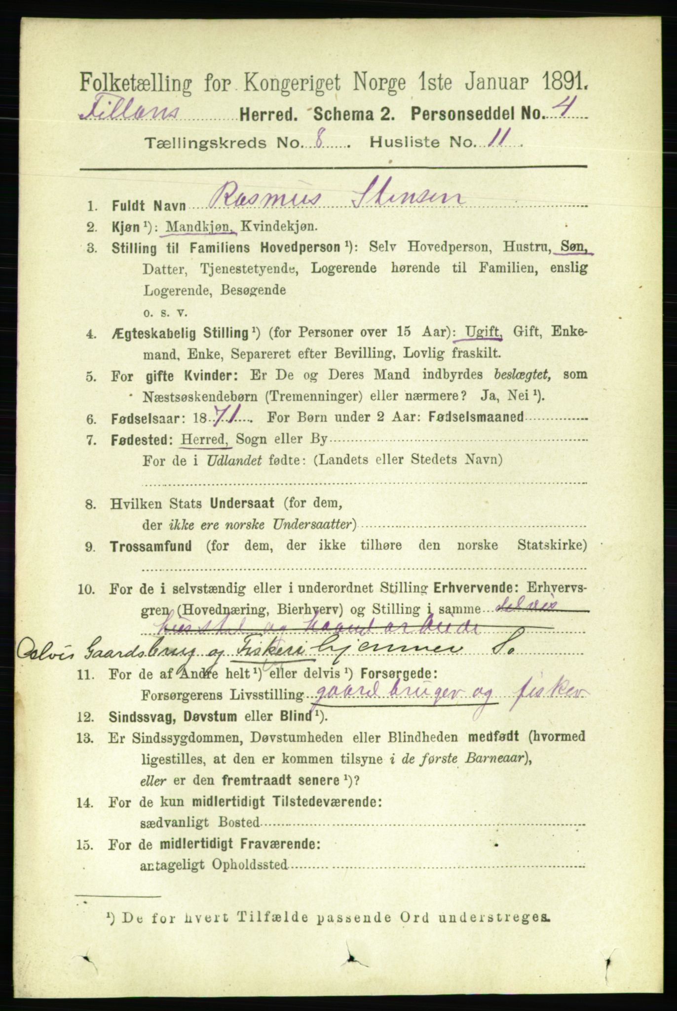 RA, 1891 census for 1616 Fillan, 1891, p. 1939