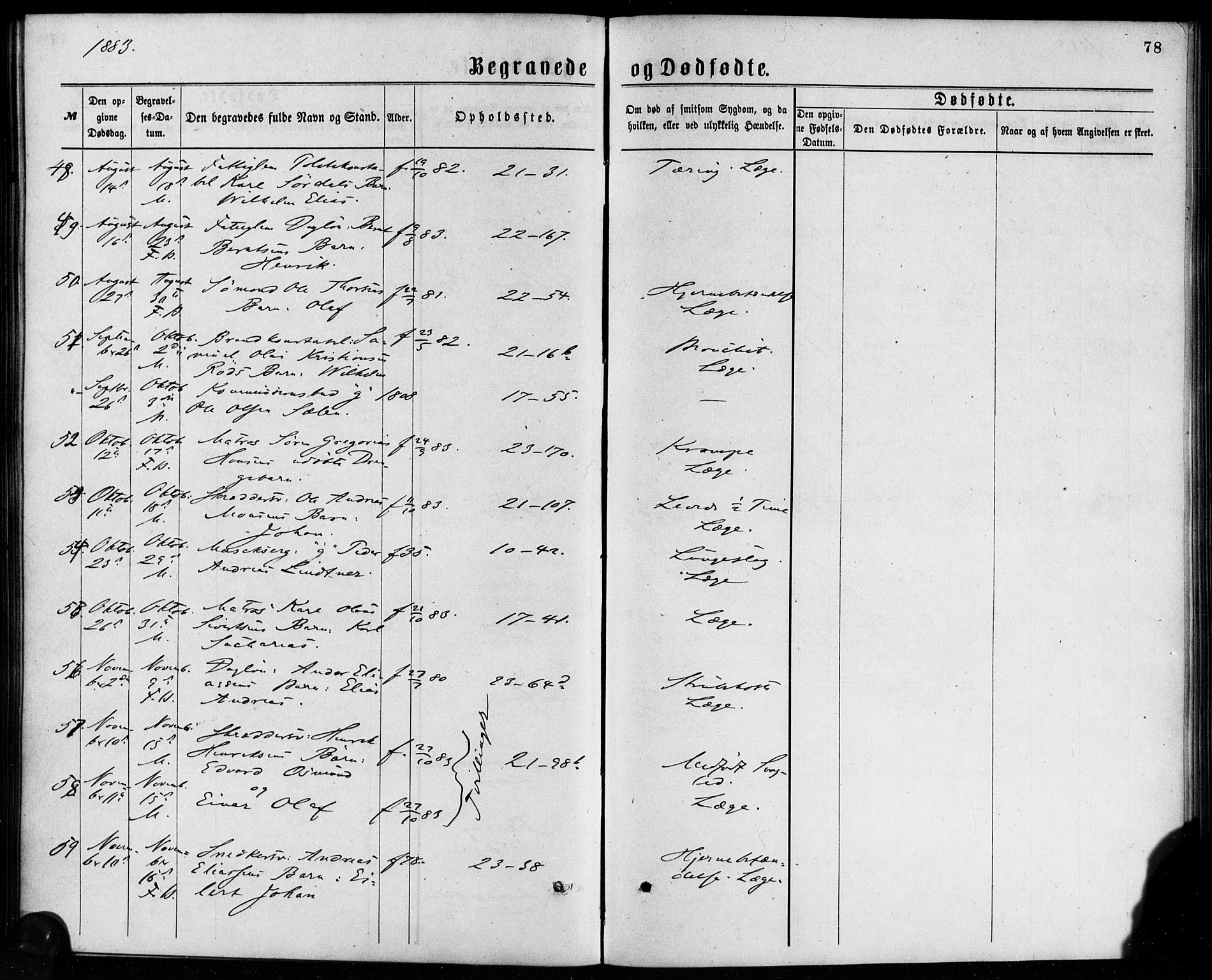 Korskirken sokneprestembete, SAB/A-76101/H/Haa/L0046: Parish register (official) no. E 4, 1875-1883, p. 78