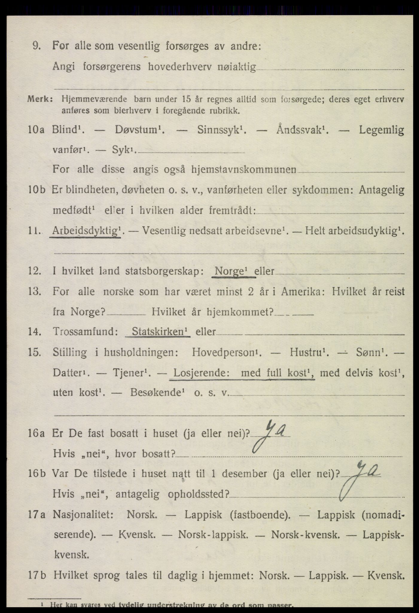 SAT, 1920 census for Lånke, 1920, p. 2761