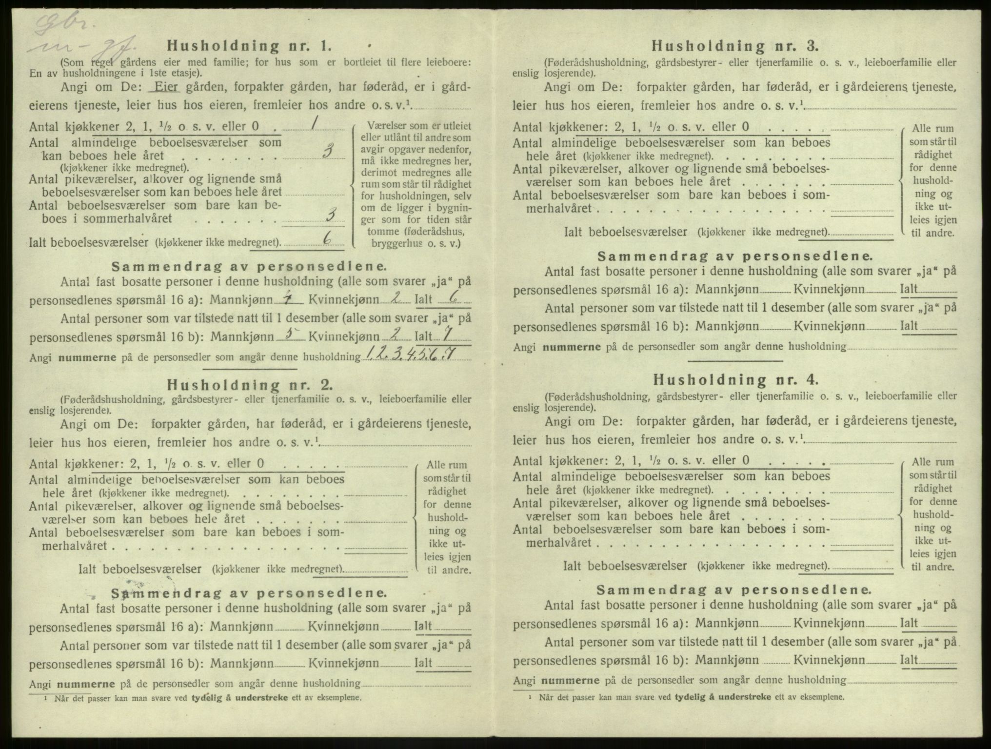 SAB, 1920 census for Kinn, 1920, p. 330