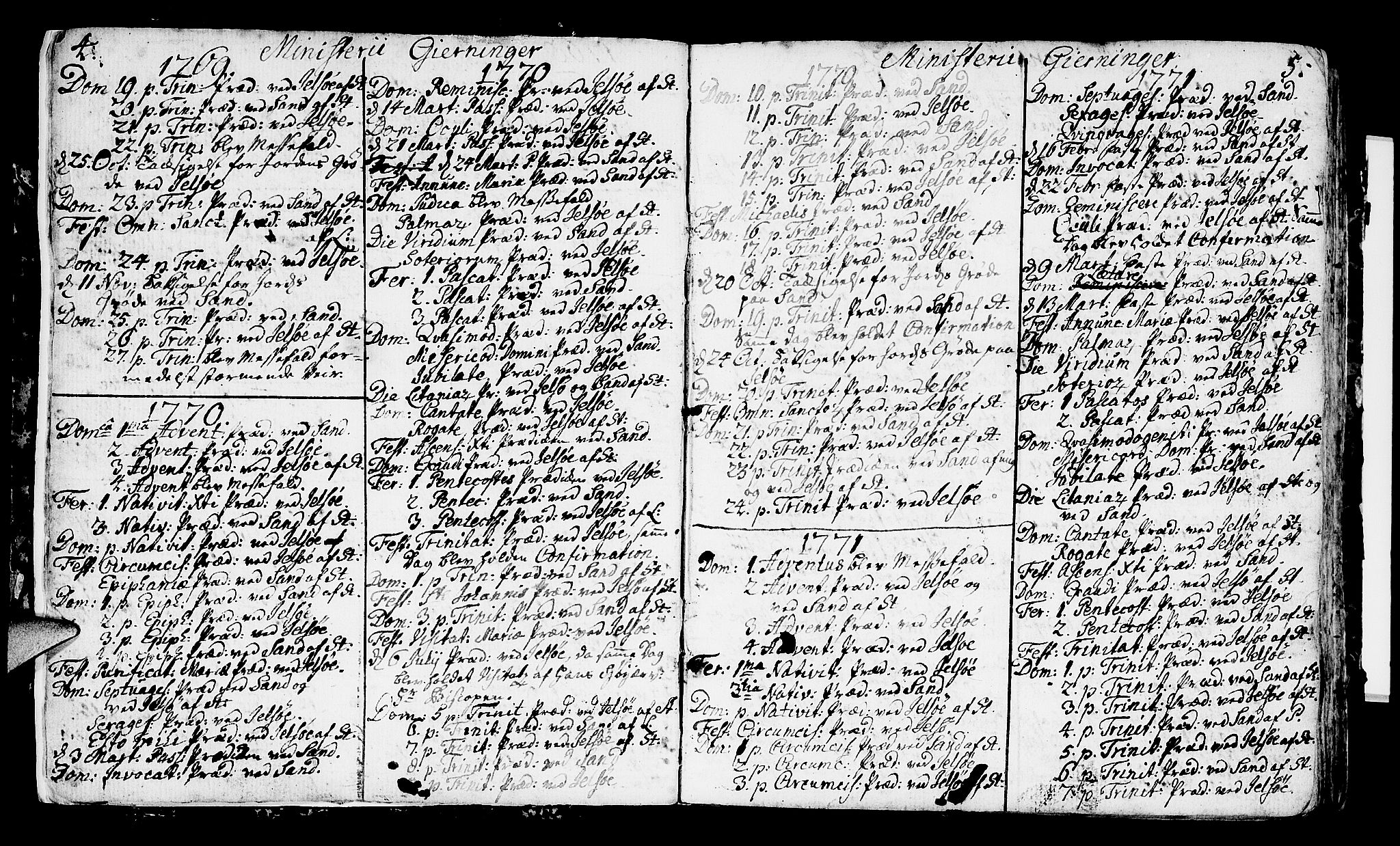 Jelsa sokneprestkontor, SAST/A-101842/01/IV: Parish register (official) no. A 3, 1768-1796, p. 4-5