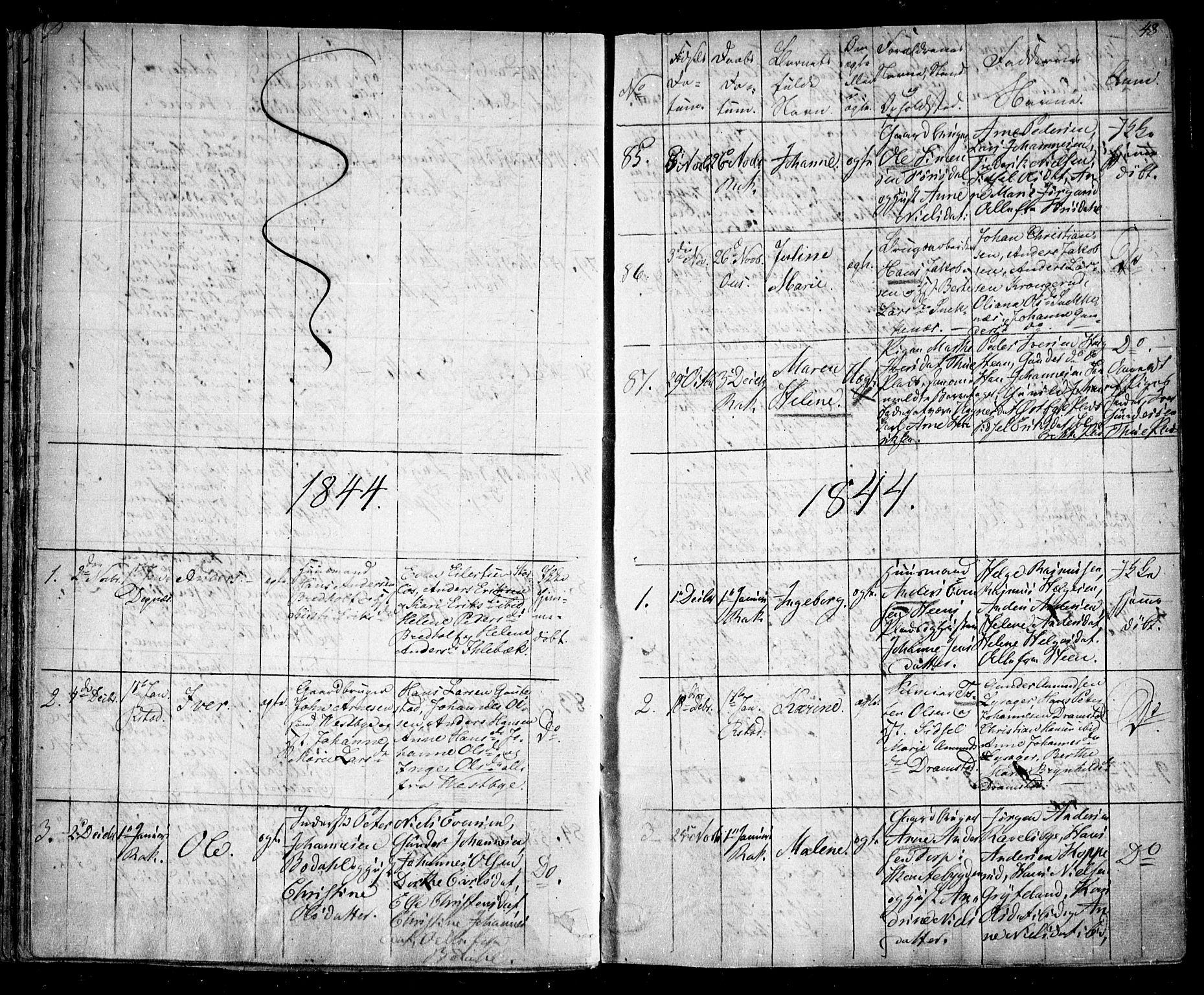 Rakkestad prestekontor Kirkebøker, SAO/A-2008/F/Fa/L0008: Parish register (official) no. I 8, 1842-1849, p. 47-48