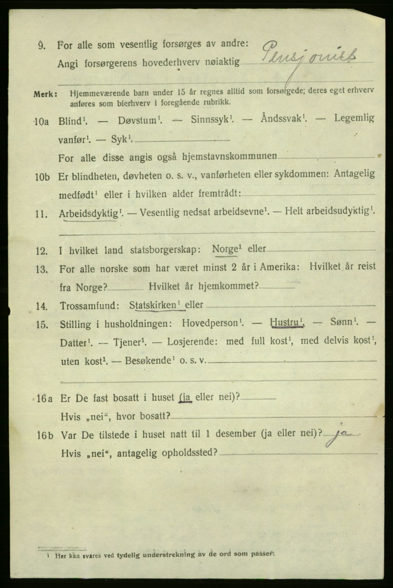 SAO, 1920 census for Fredrikshald, 1920, p. 12815