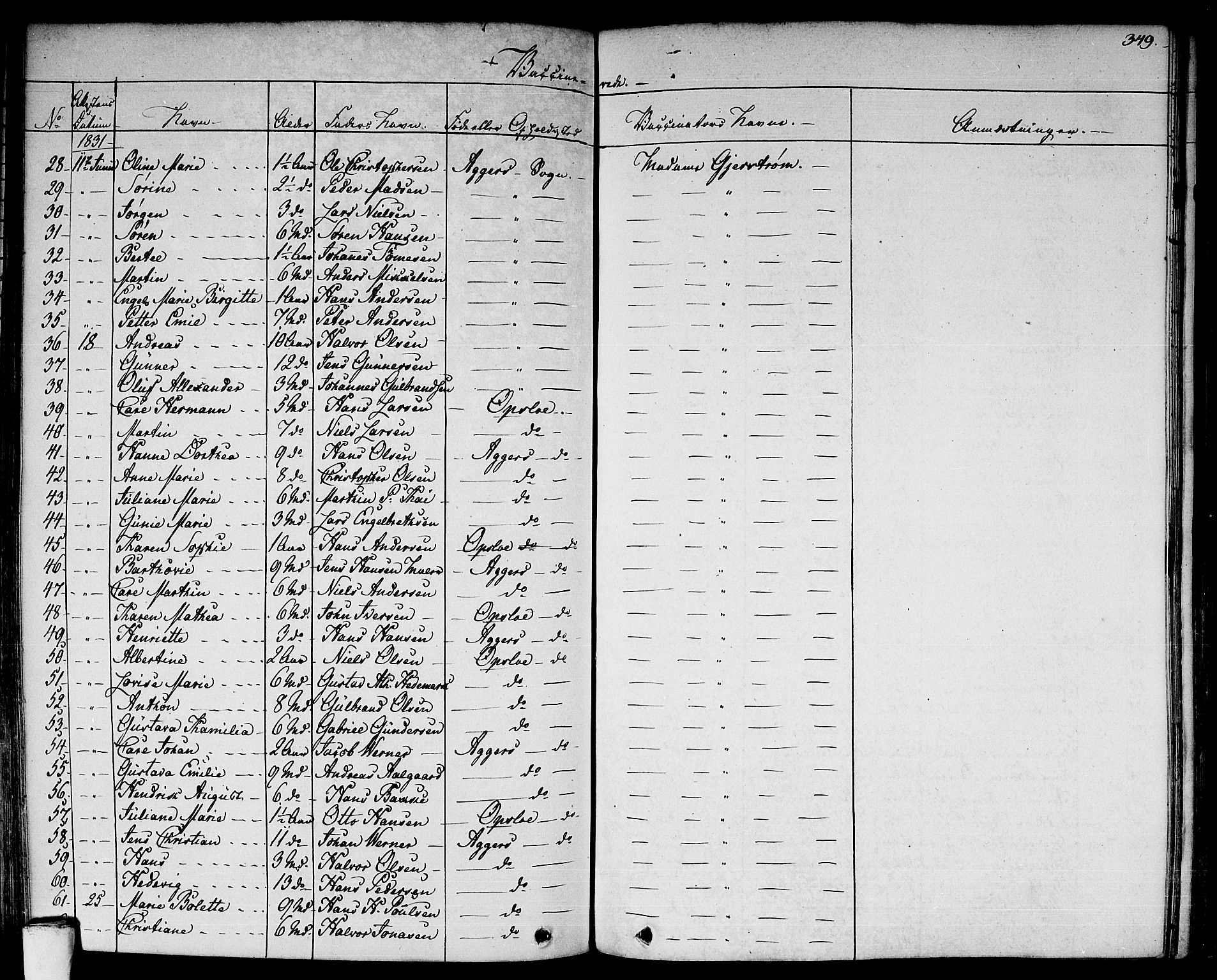 Aker prestekontor kirkebøker, SAO/A-10861/F/L0018: Parish register (official) no. 17, 1829-1852, p. 349