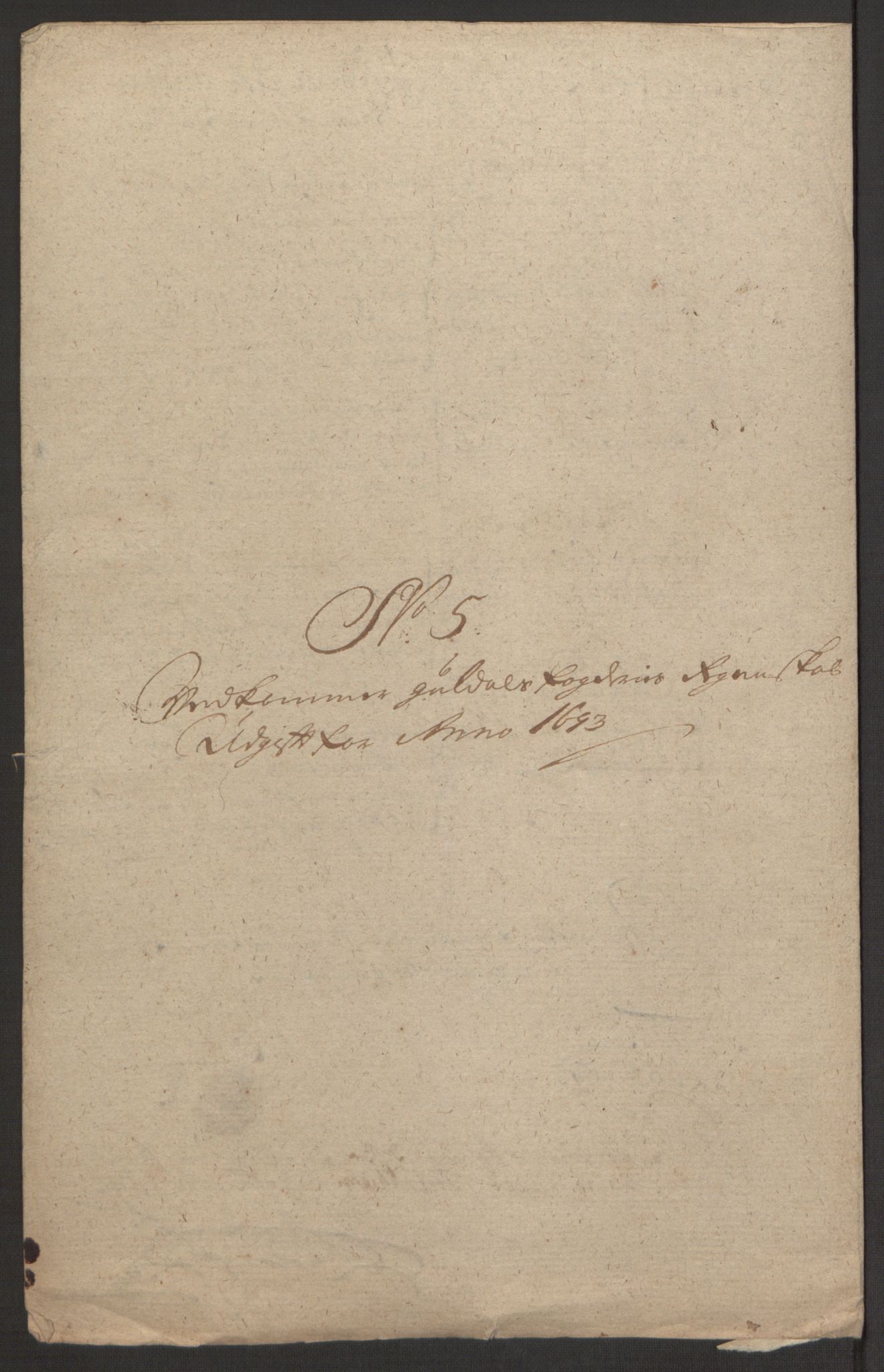 Rentekammeret inntil 1814, Reviderte regnskaper, Fogderegnskap, AV/RA-EA-4092/R59/L3943: Fogderegnskap Gauldal, 1693, p. 173